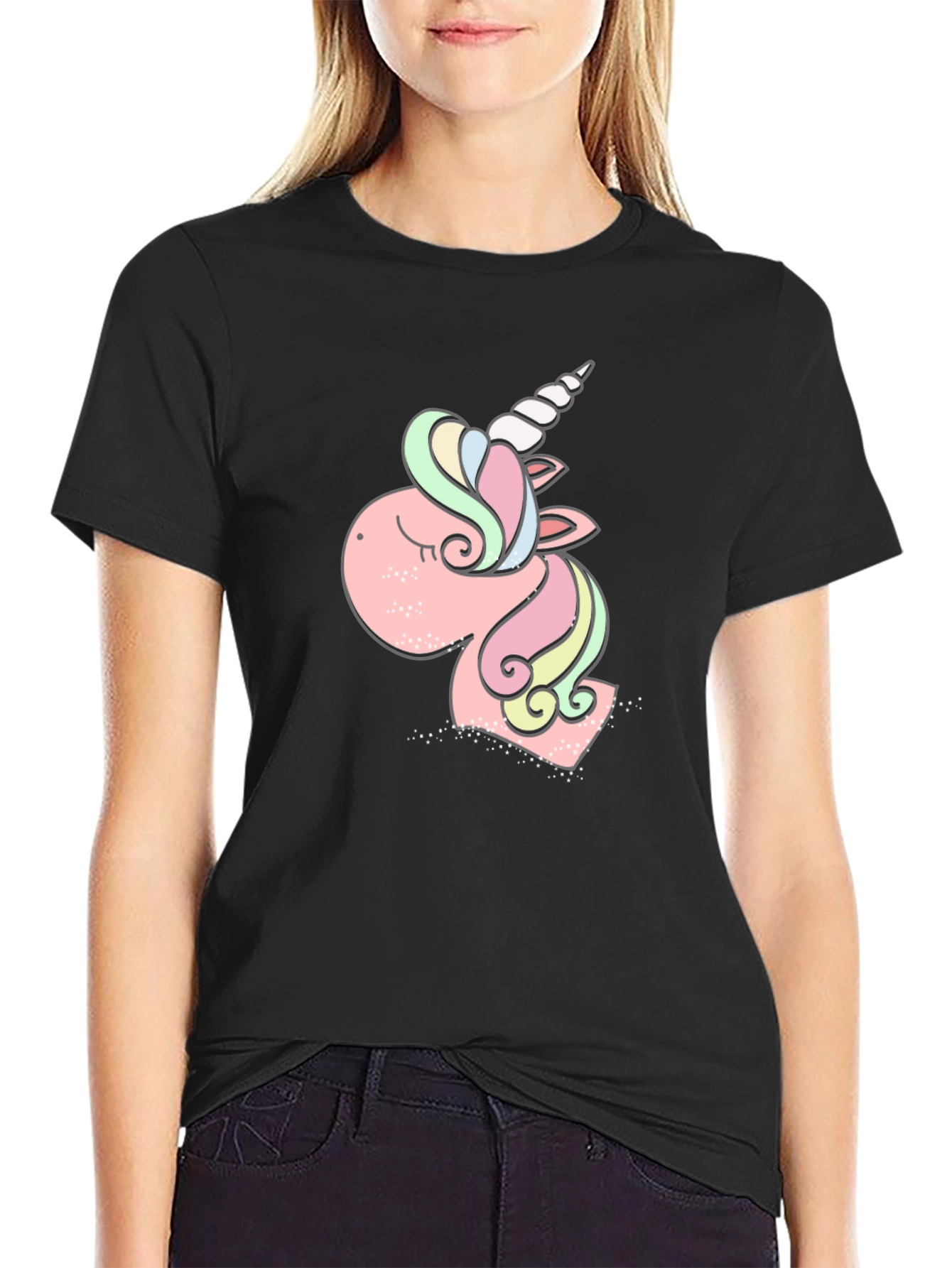 Unicorn Graphic Tee - Black T-Shirt