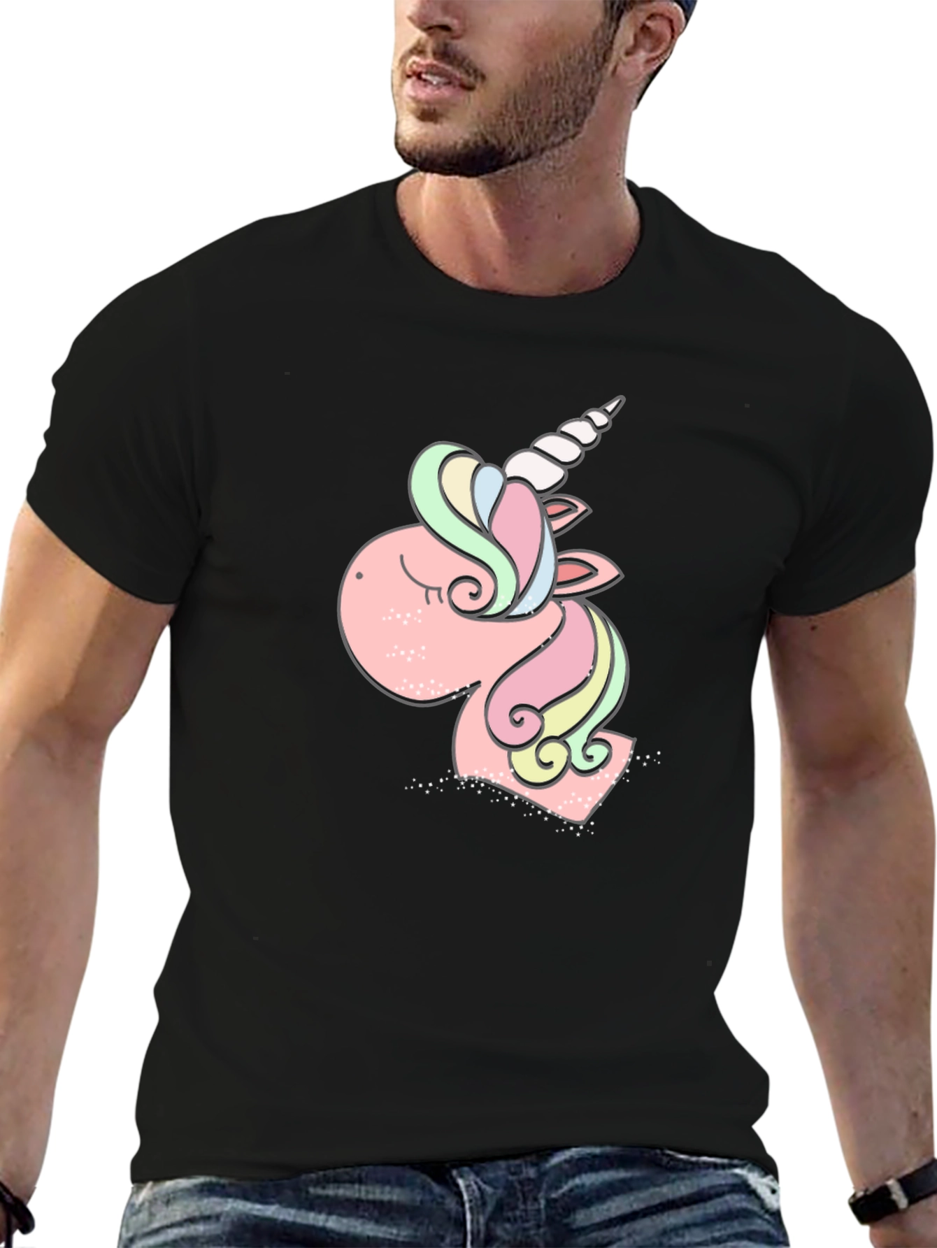 Unicorn Graphic Tee - Black T-Shirt