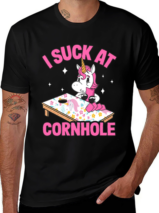 I Suck at Cornhole Unicorn T-Shirt