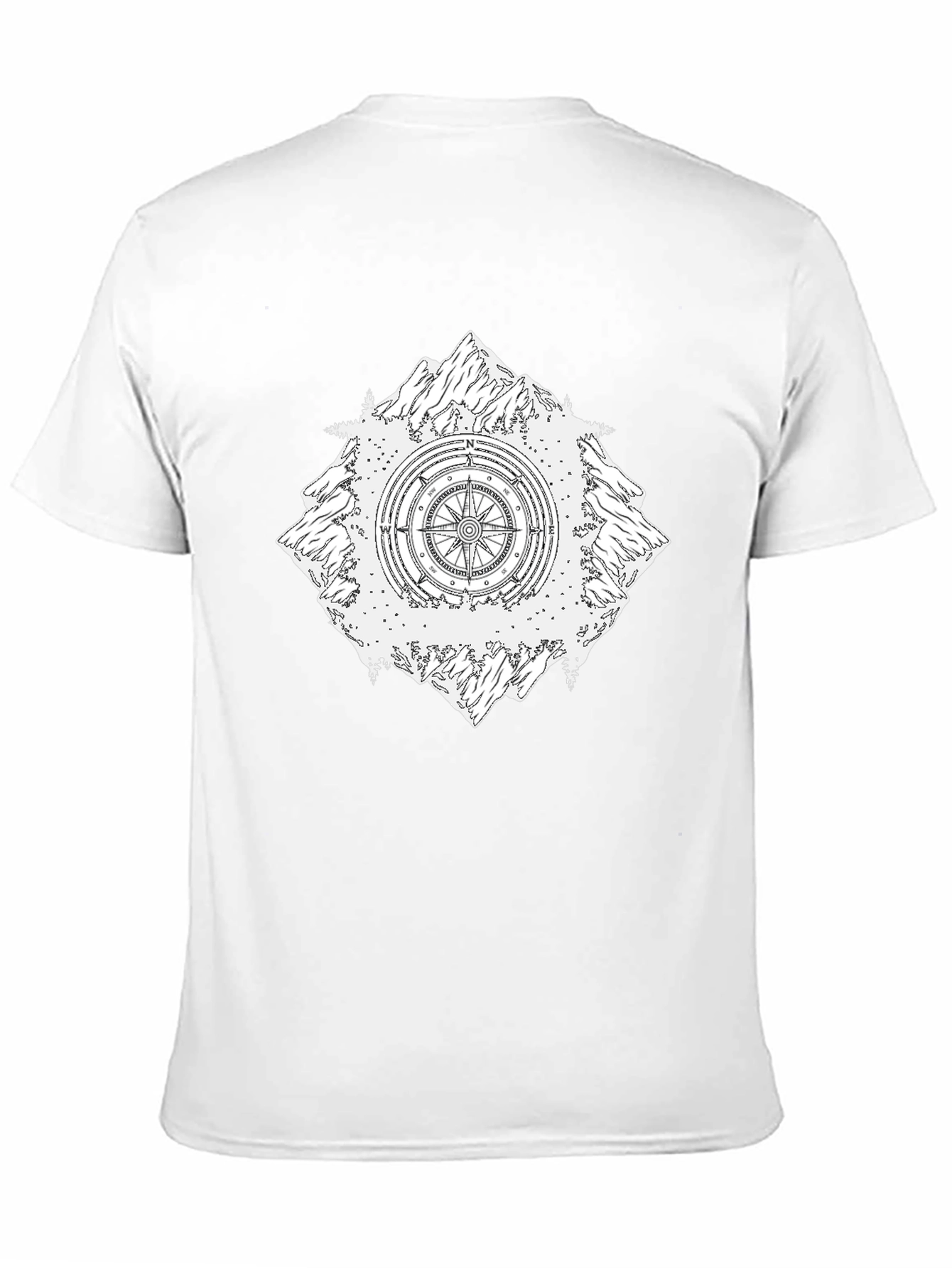 Mountain Compass Graphic Black Tee