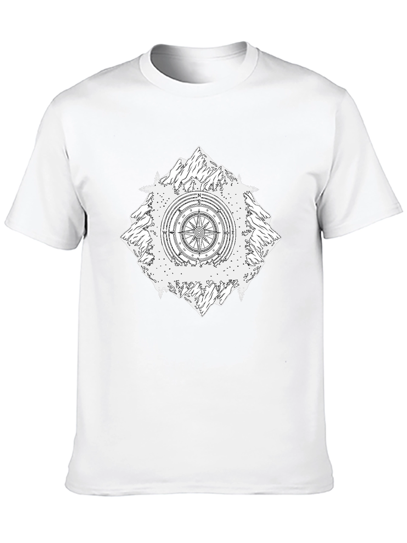 Mountain Compass Graphic Black Tee