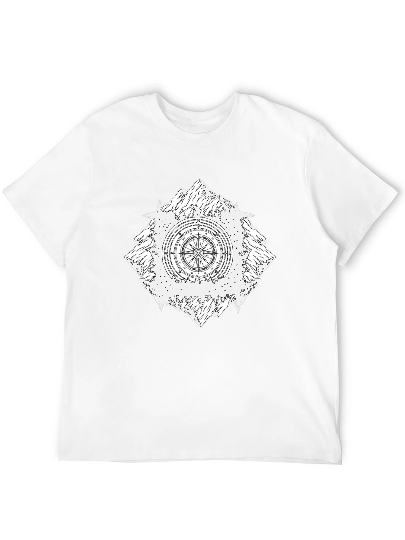 Mountain Compass Graphic Black Tee