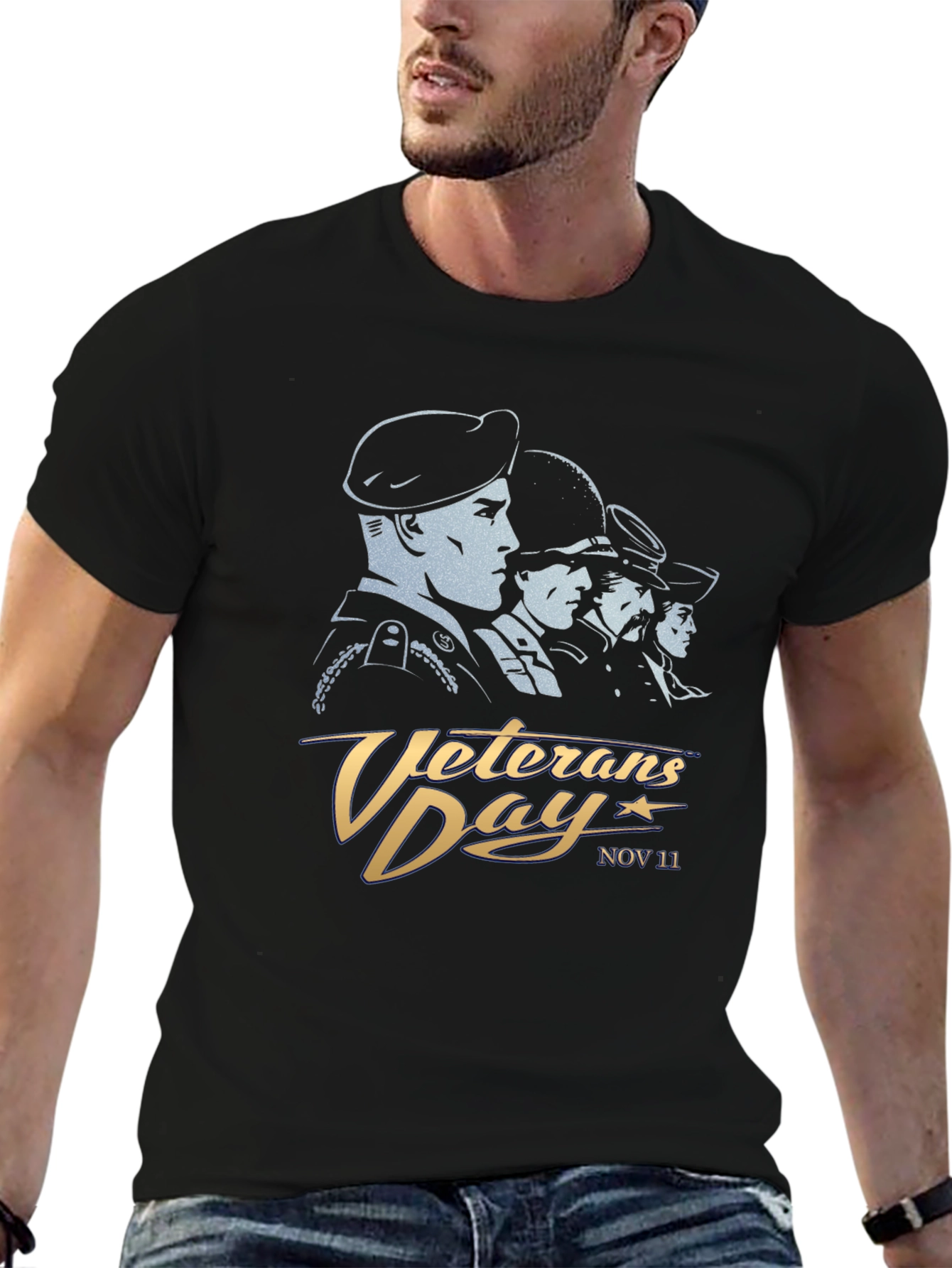 Veterans Day T-Shirt - Black Graphic Tee