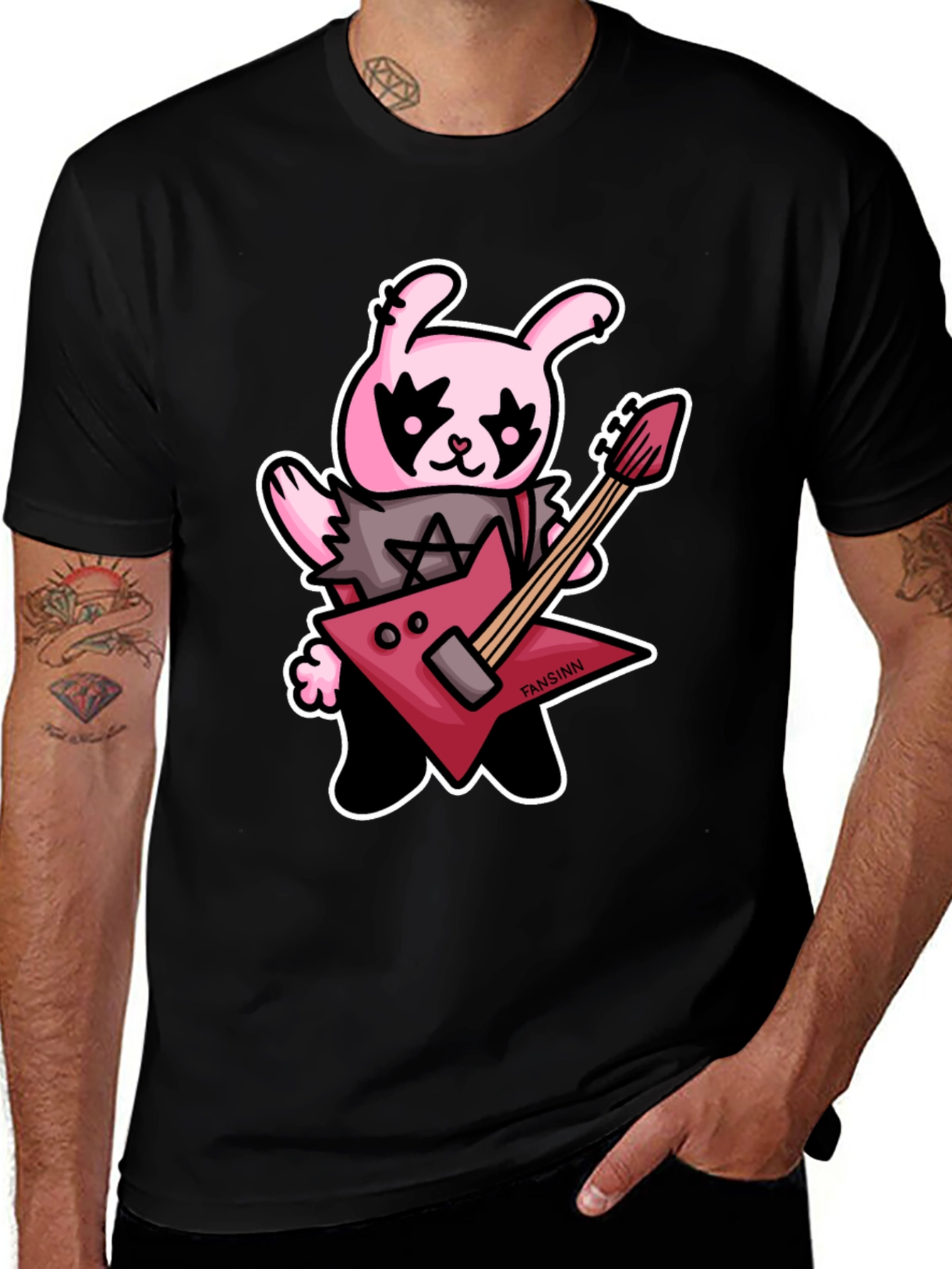 Metal Bunny Graphic T-Shirt