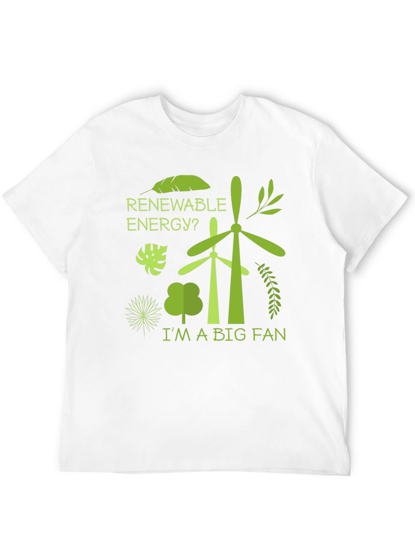 Renewable Energy Fan T-Shirt - Green Eco Design