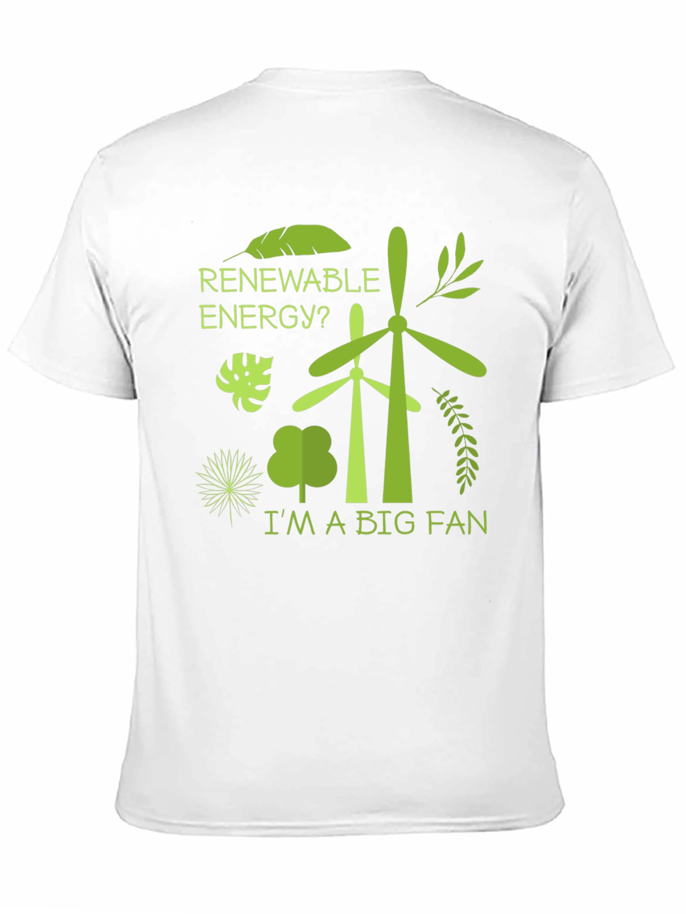 Renewable Energy Fan T-Shirt - Green Eco Design