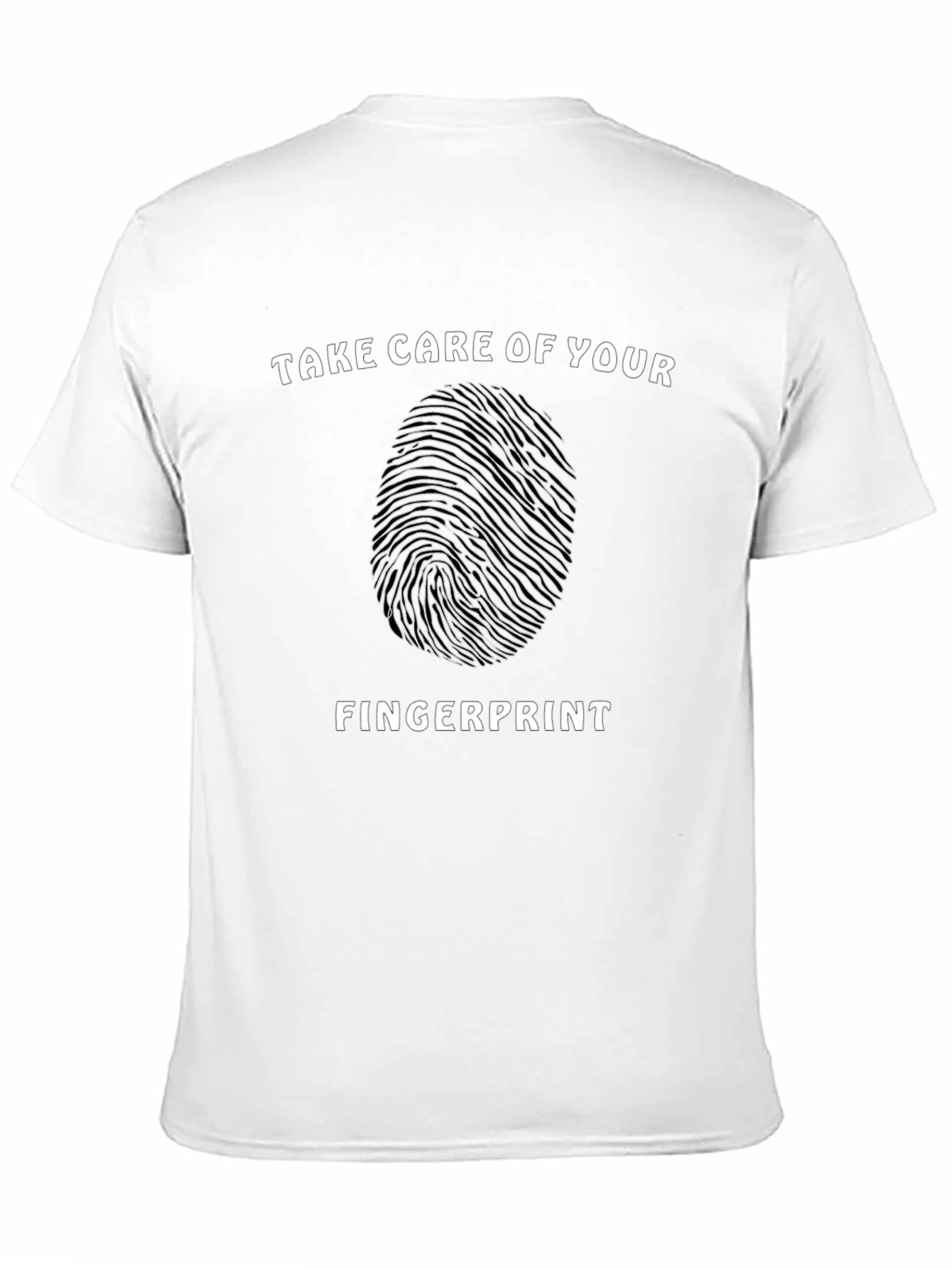 Take Care of Your Fingerprint Black T-Shirt