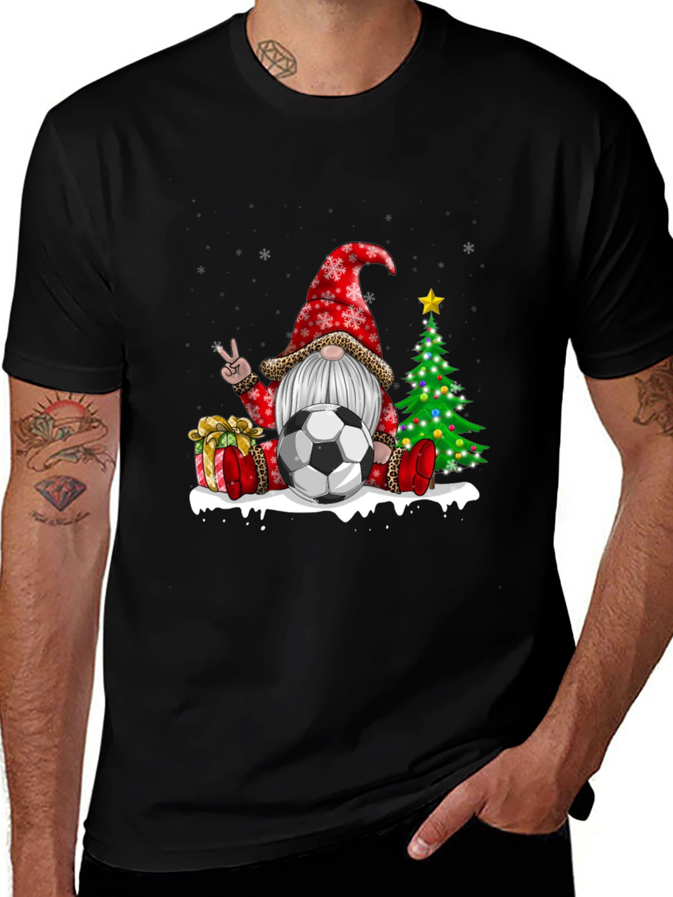 Christmas Soccer Gnome T-Shirt