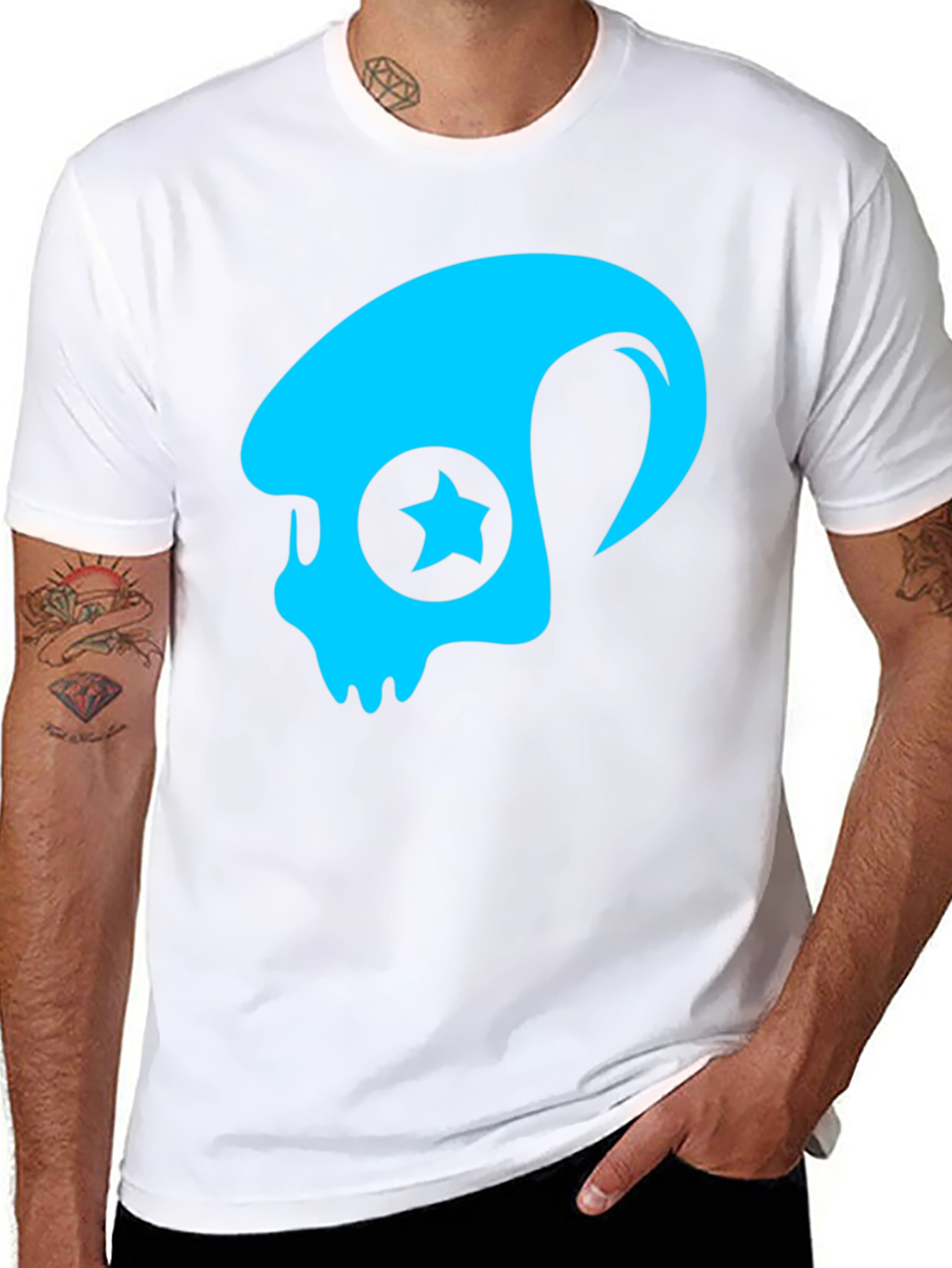 Skull Star Graphic T-Shirt - Cool Casual Tee
