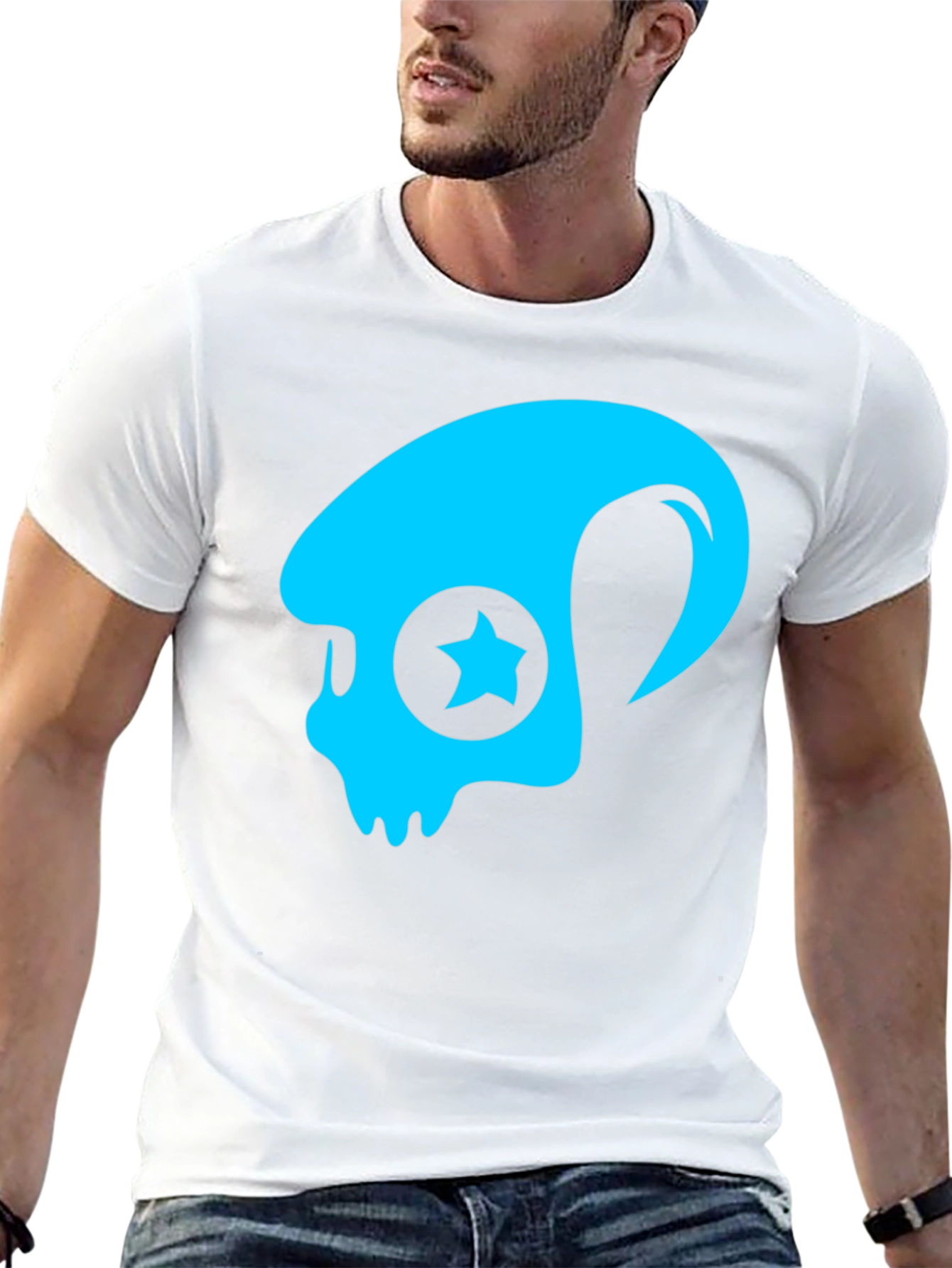 Skull Star Graphic T-Shirt - Cool Casual Tee