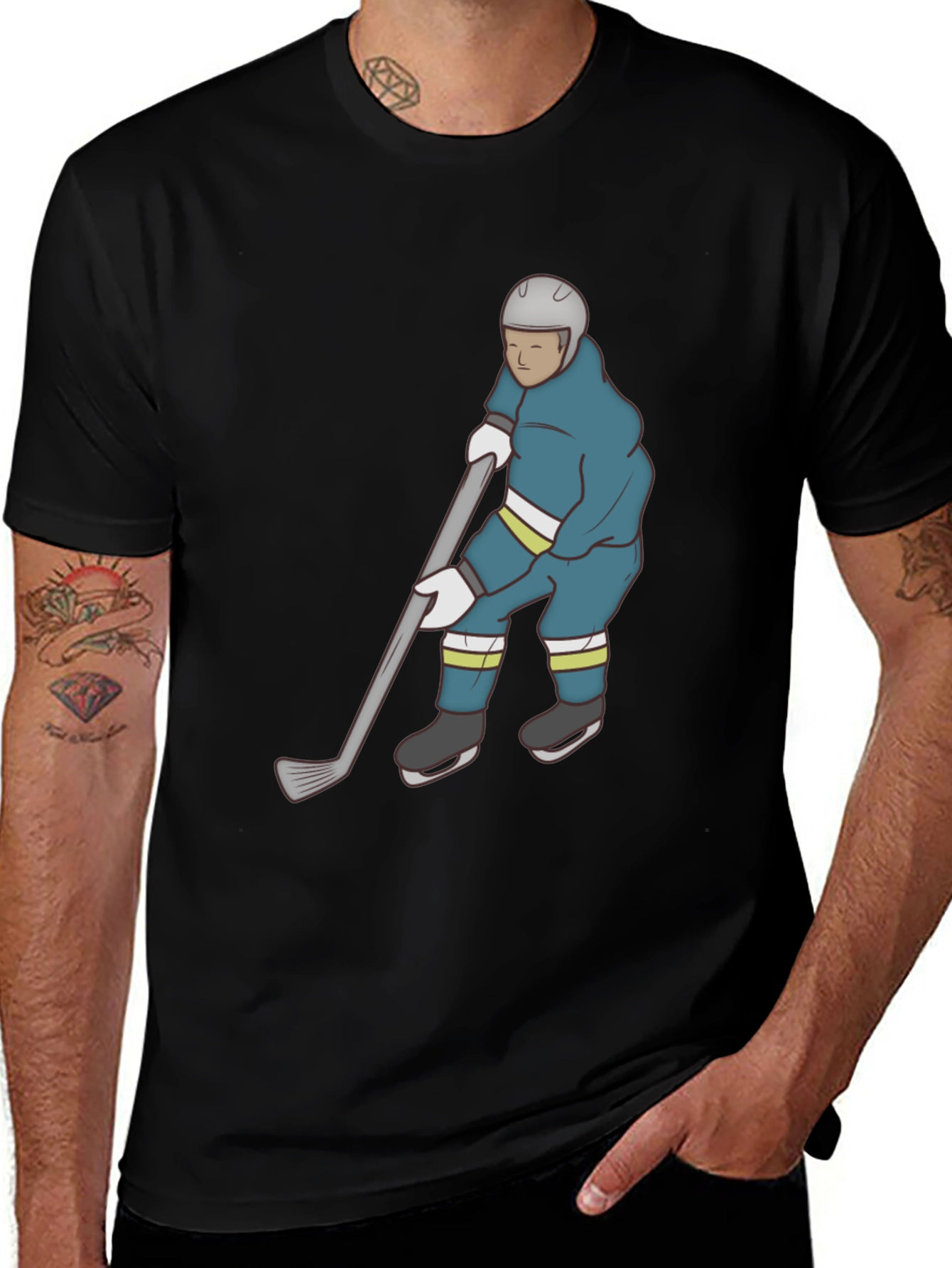 Hockey Player Graphic T-Shirt