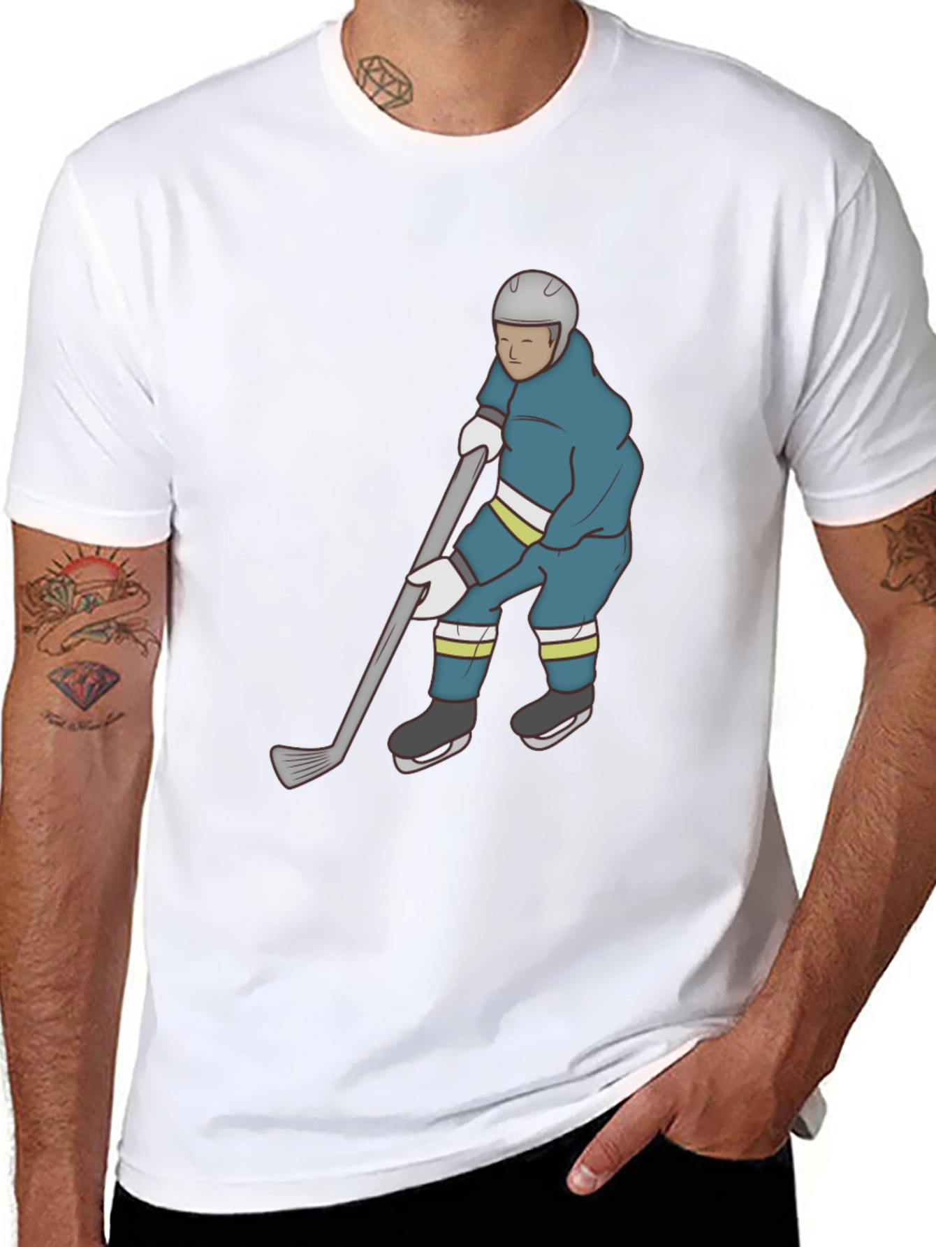 Hockey Player Graphic T-Shirt