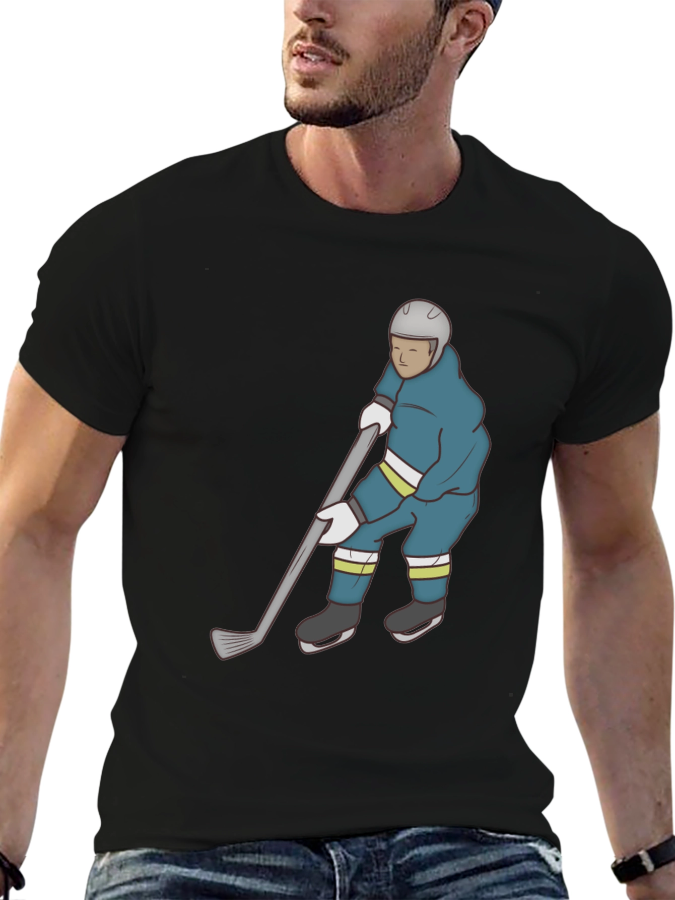 Hockey Player Graphic T-Shirt