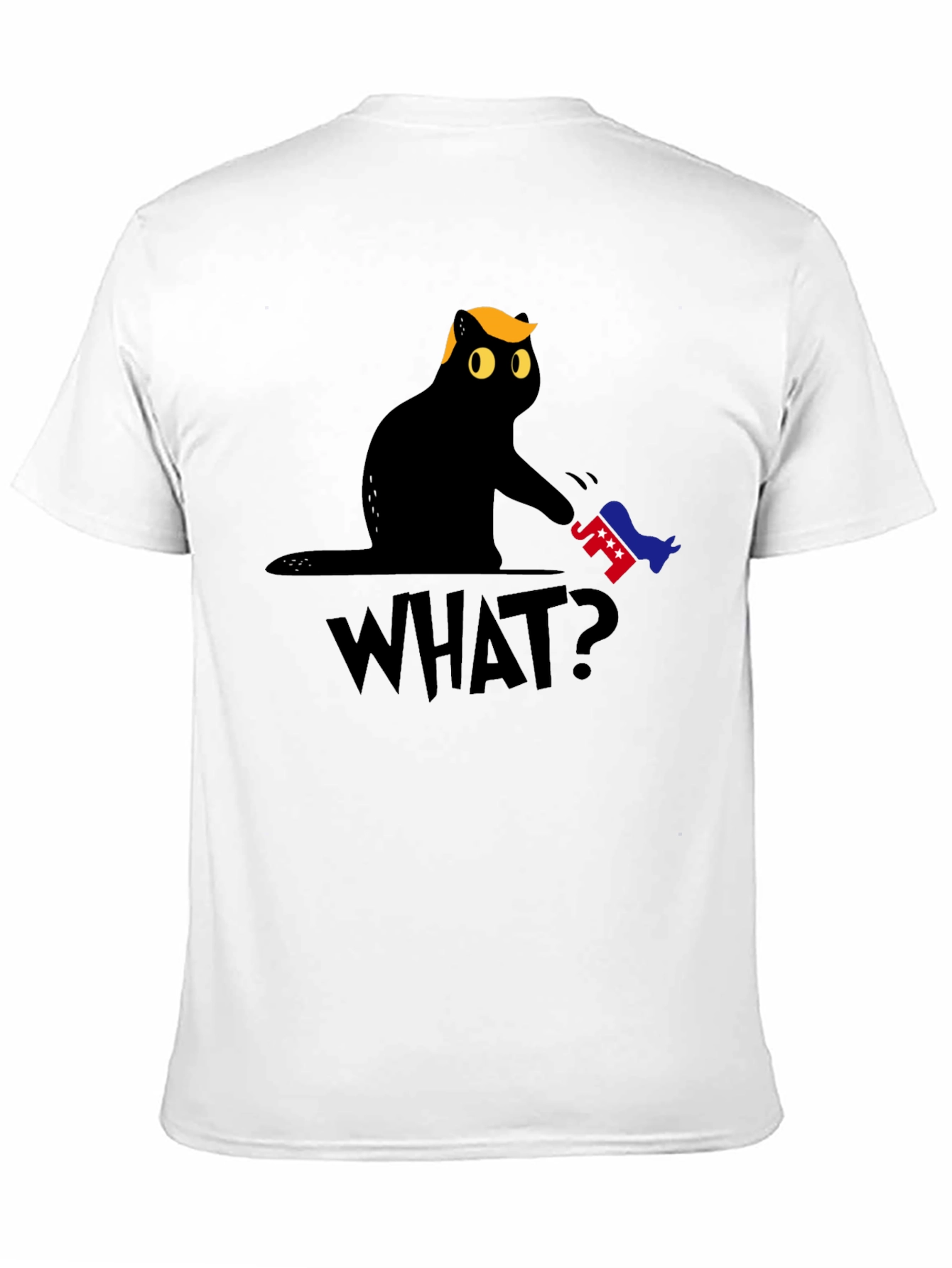 Political Cat Humor T-Shirt - WHAT?