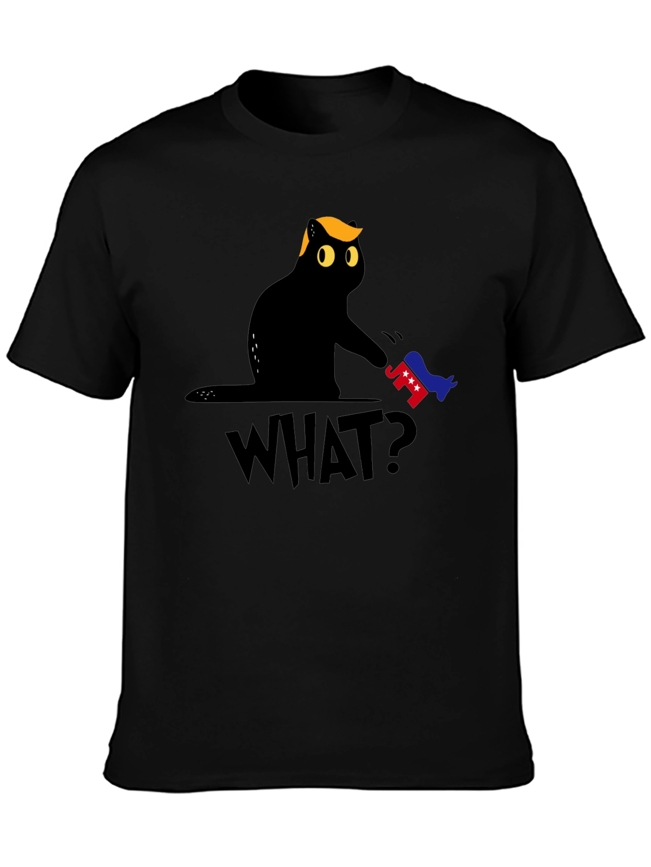 Political Cat Humor T-Shirt - WHAT?