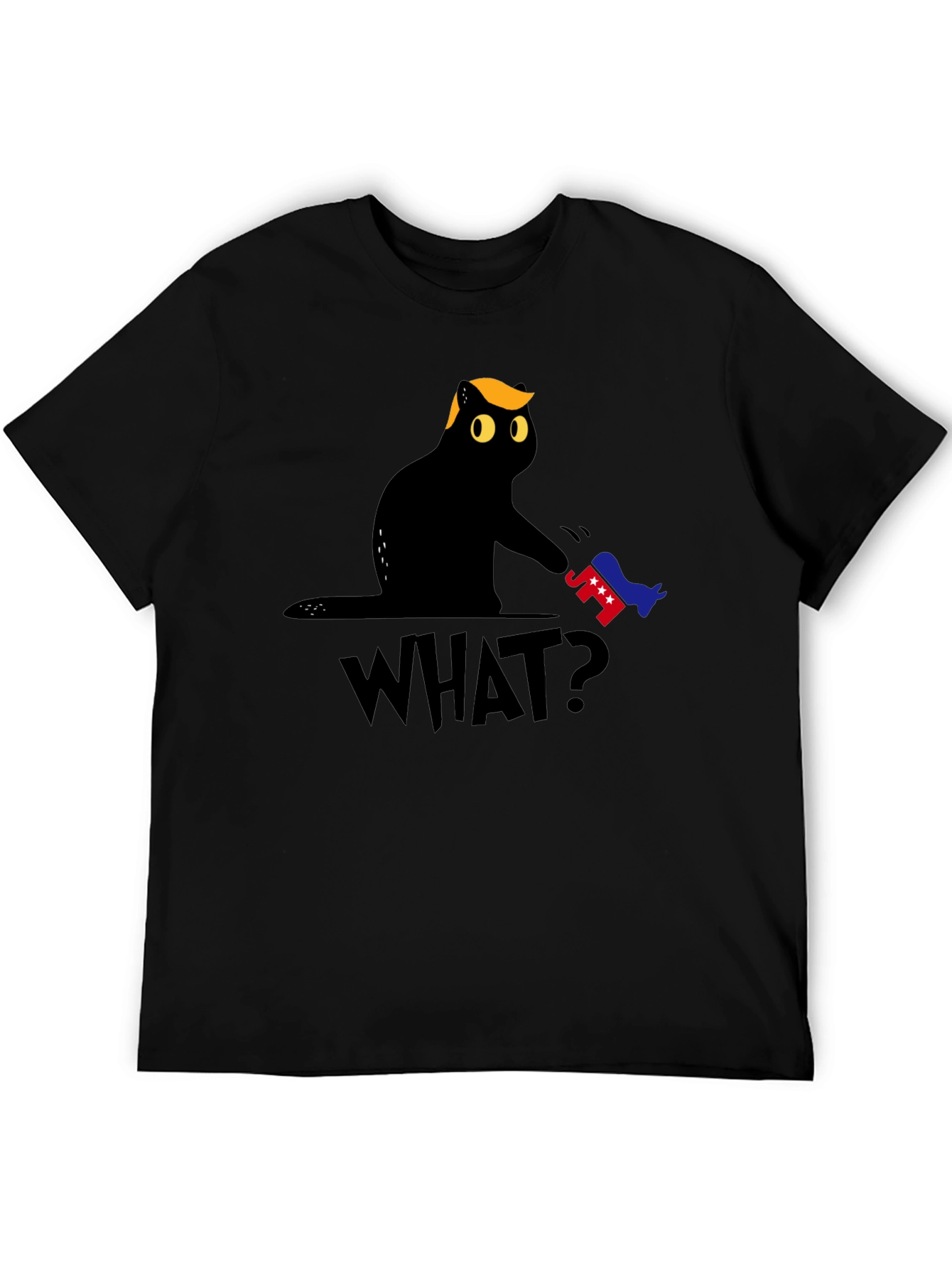 Political Cat Humor T-Shirt - WHAT?