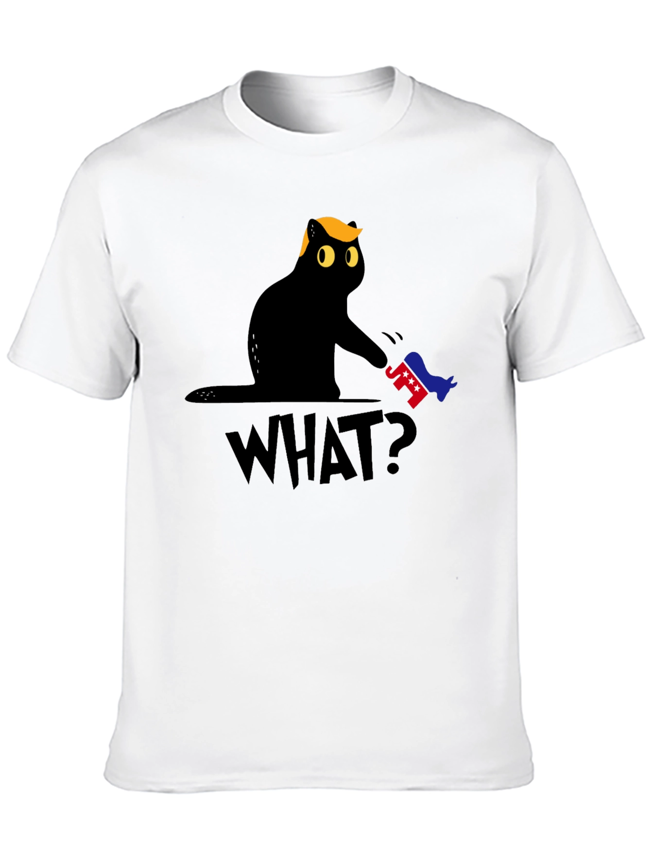 Political Cat Humor T-Shirt - WHAT?
