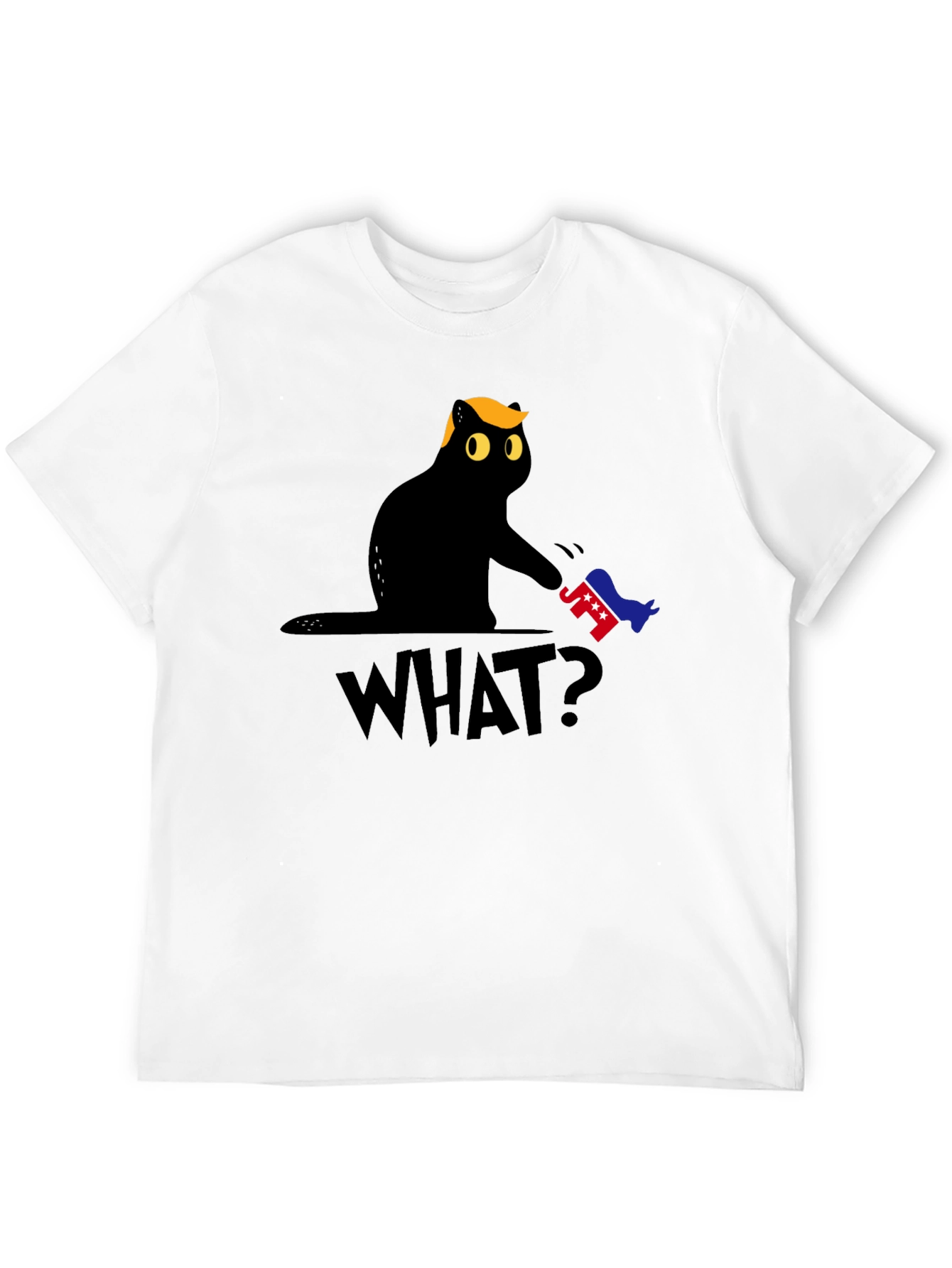 Political Cat Humor T-Shirt - WHAT?