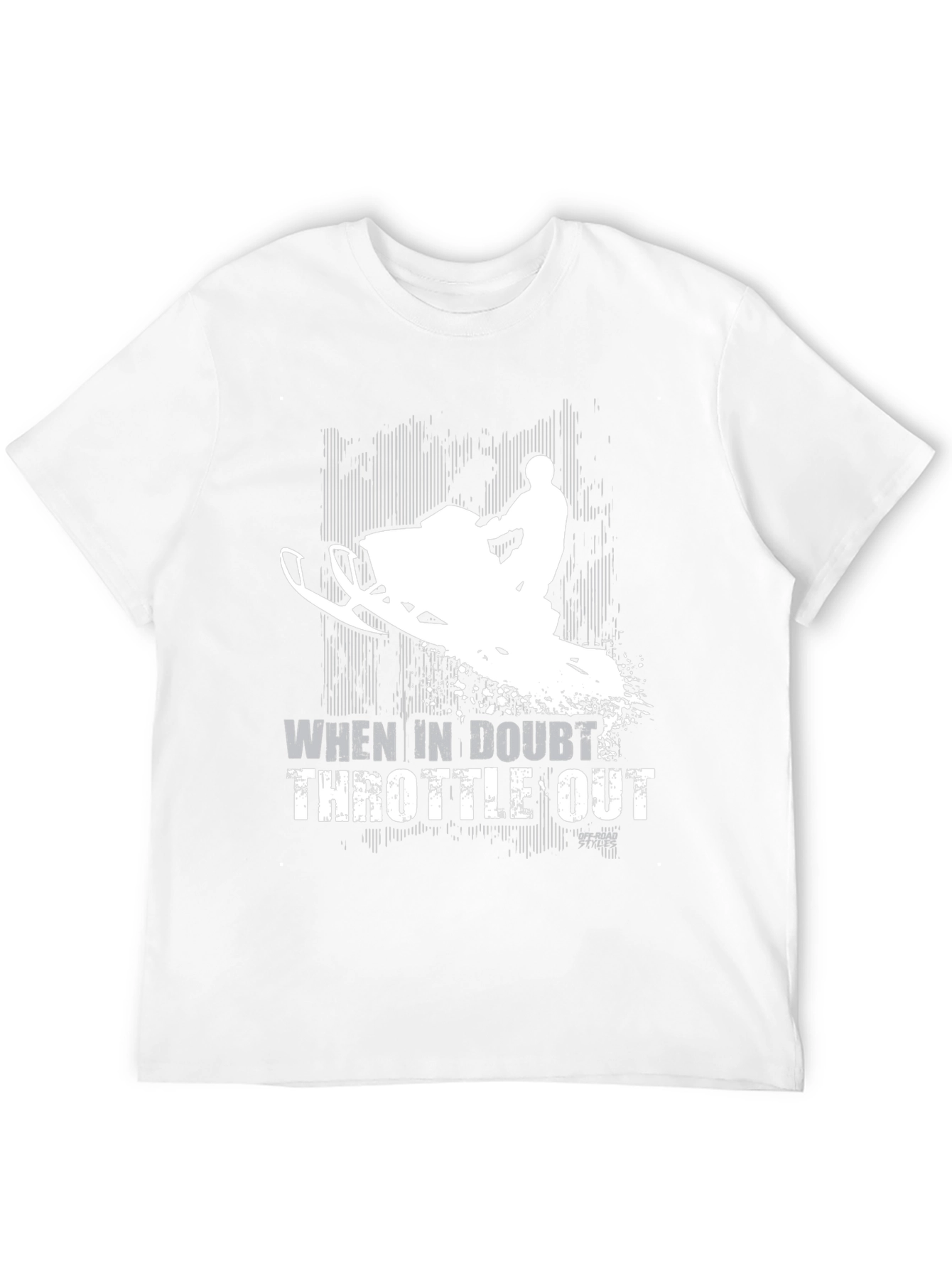 When in Doubt Throttle Out Snowmobile Black T-Shirt