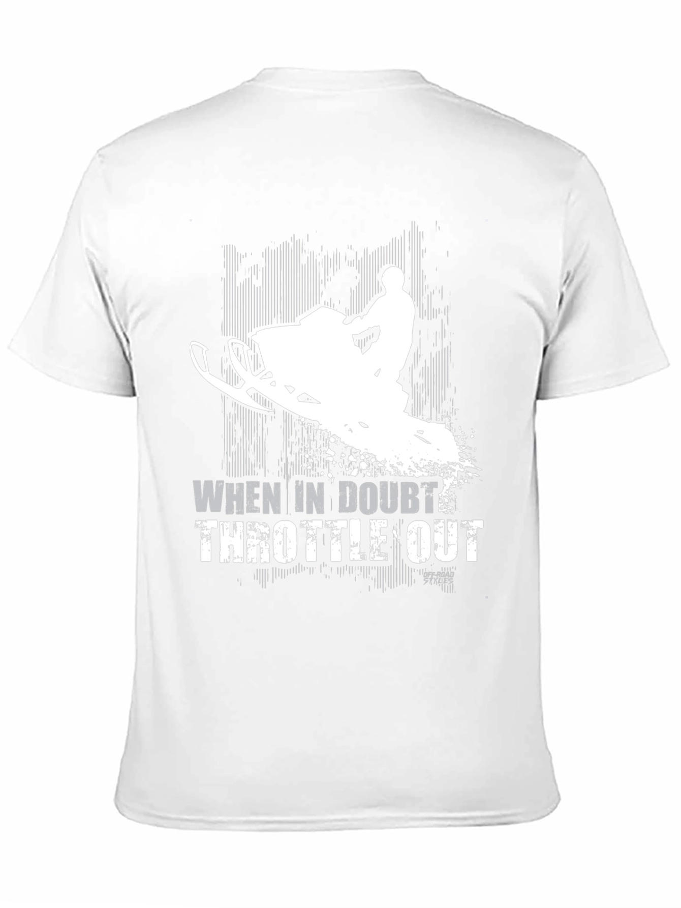 When in Doubt Throttle Out Snowmobile Black T-Shirt