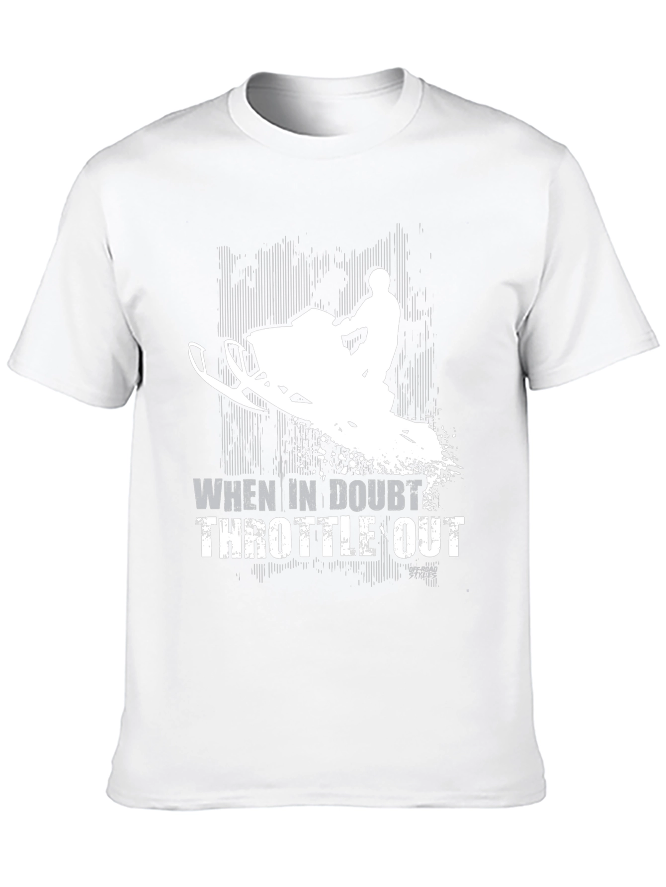 When in Doubt Throttle Out Snowmobile Black T-Shirt