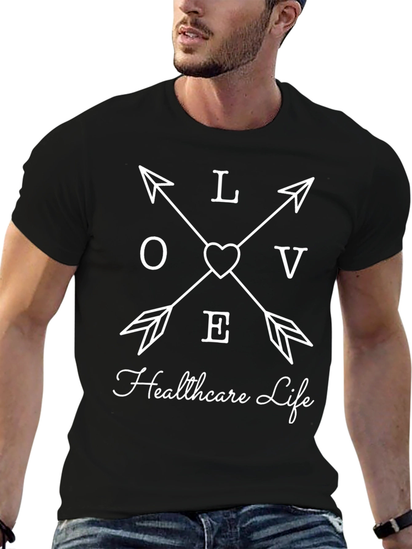 Love Healthcare Life Graphic T-Shirt
