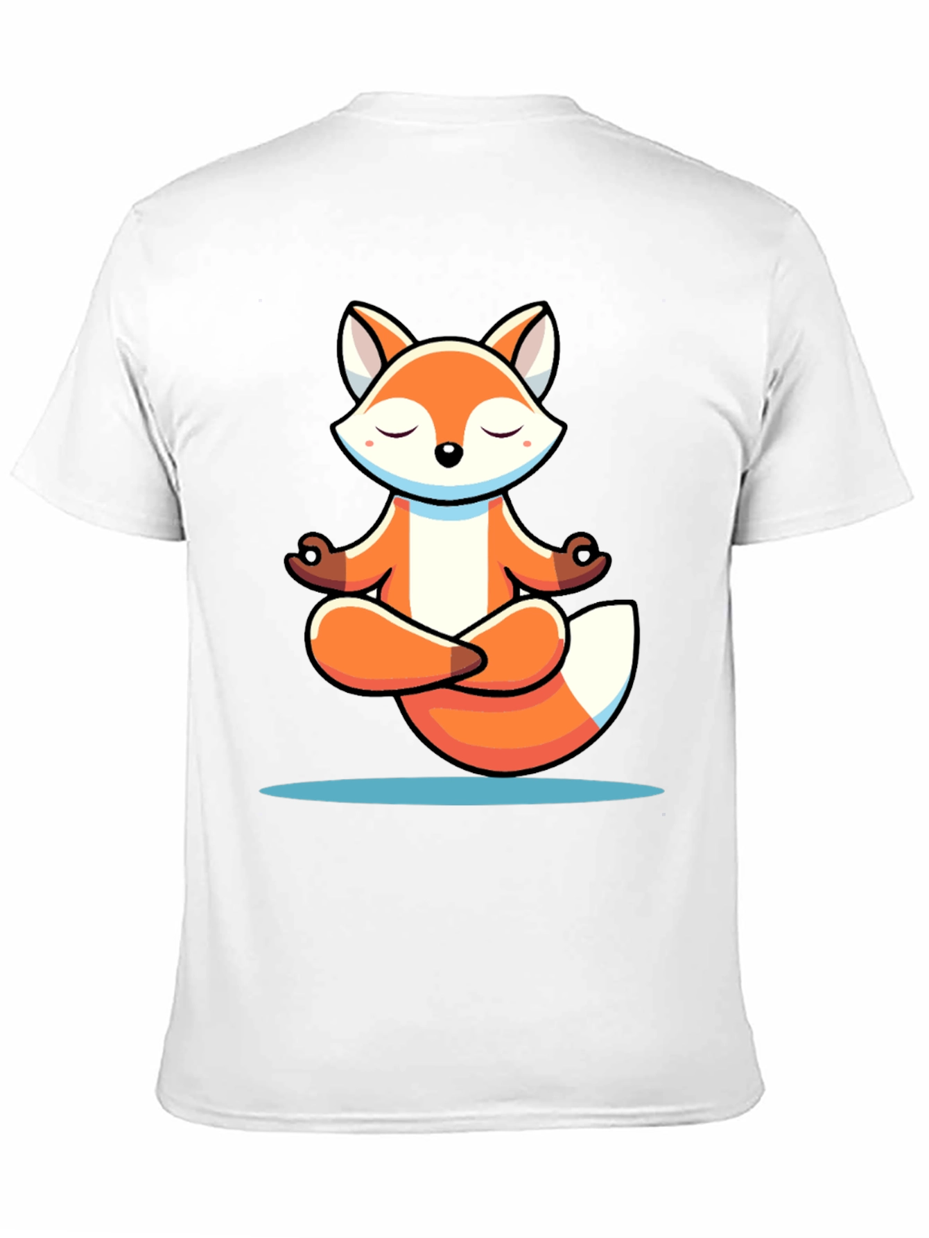 Meditating Fox Graphic Tee - Soft Cotton Blend