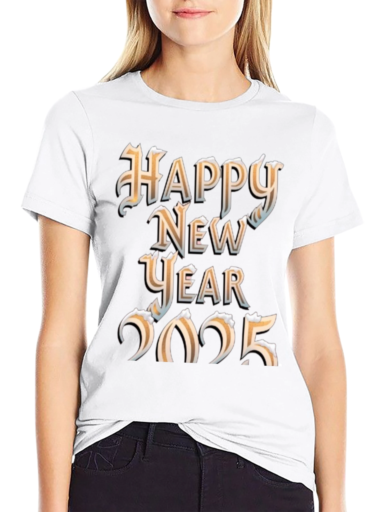 Festive Happy New Year 2025 Graphic T-Shirt