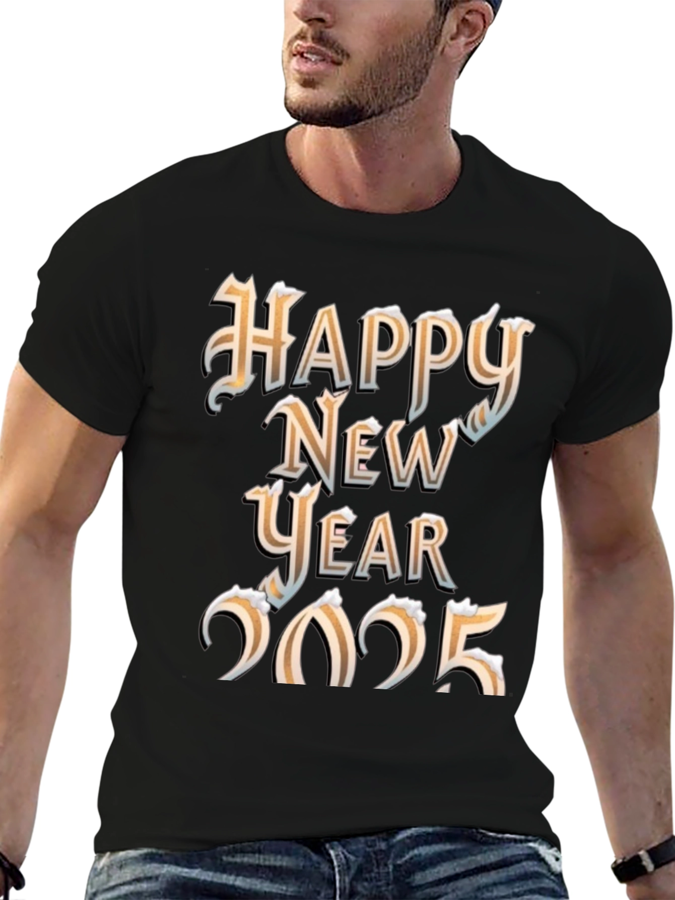 Festive Happy New Year 2025 Graphic T-Shirt