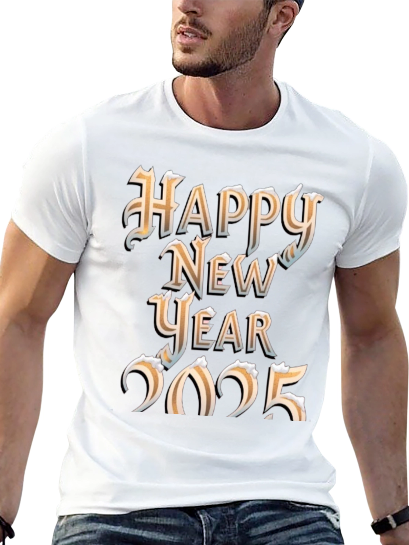 Festive Happy New Year 2025 Graphic T-Shirt