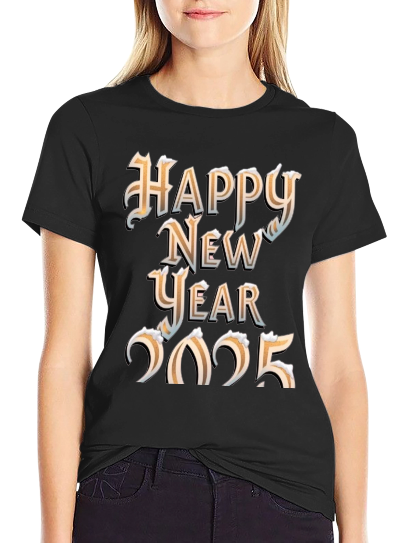 Festive Happy New Year 2025 Graphic T-Shirt
