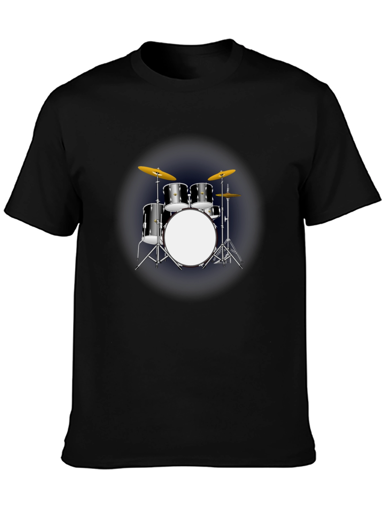 Drum Kit Graphic T-Shirt - Black Music Tee