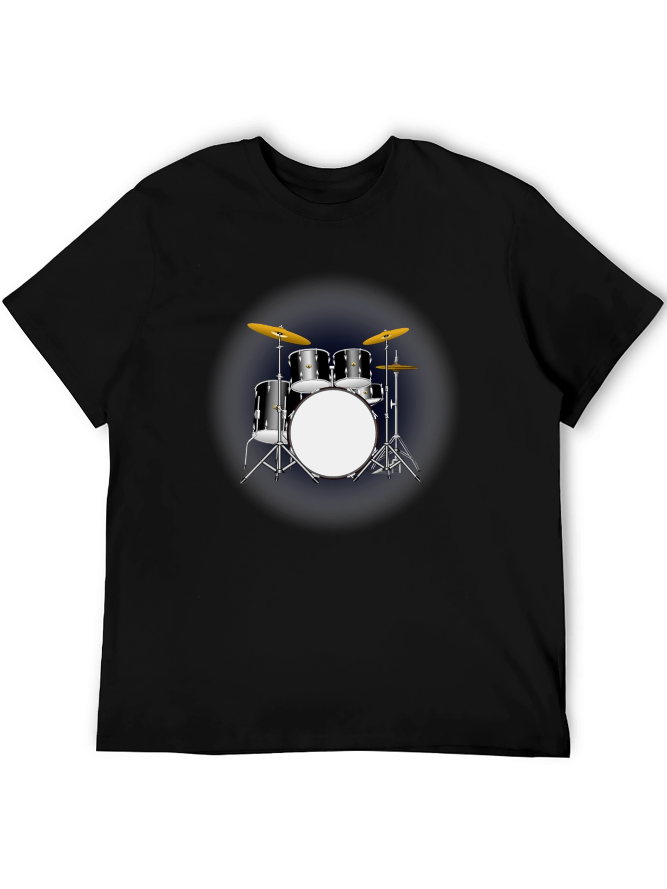 Drum Kit Graphic T-Shirt - Black Music Tee