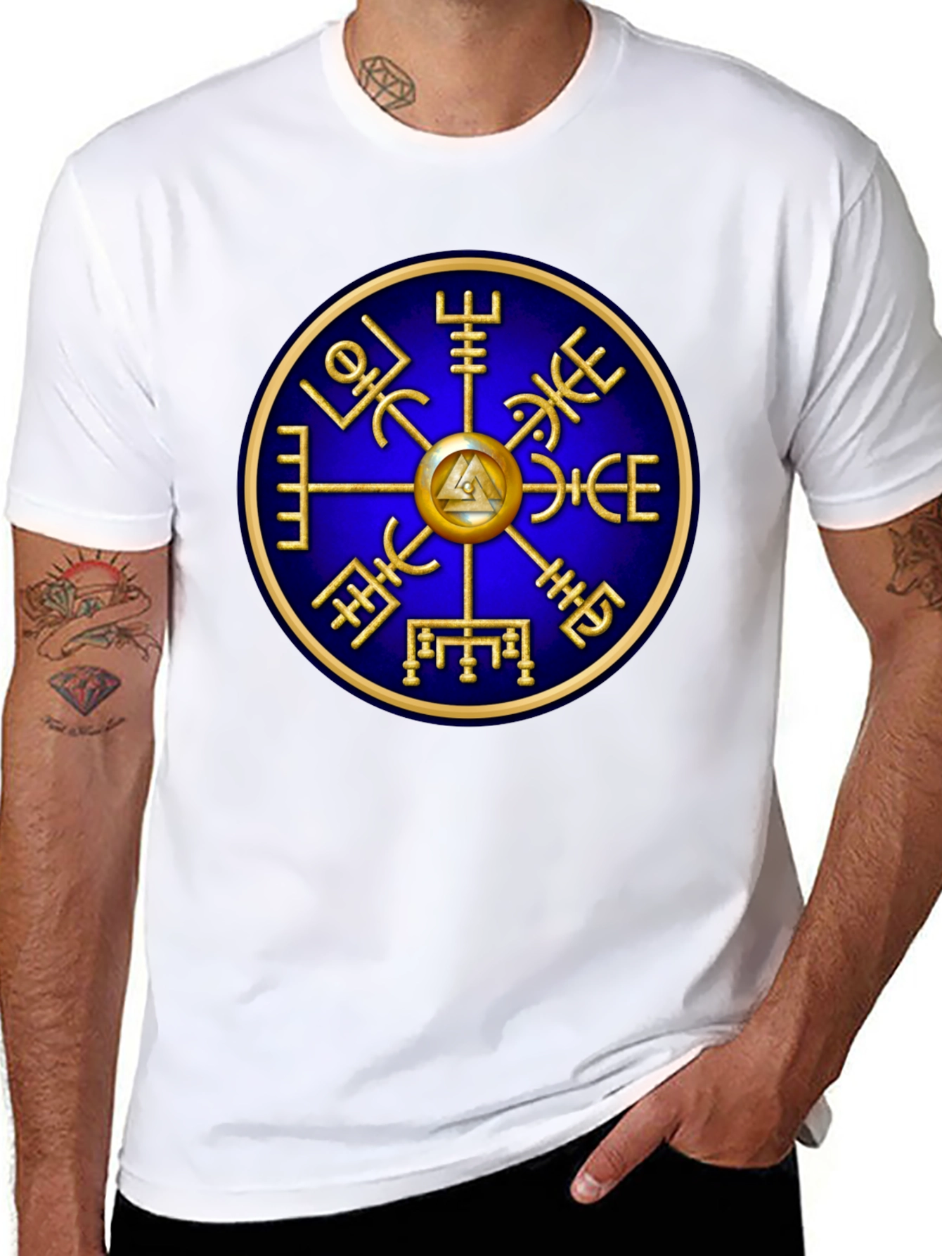 Vegvisir Compass Viking Runes T-Shirt