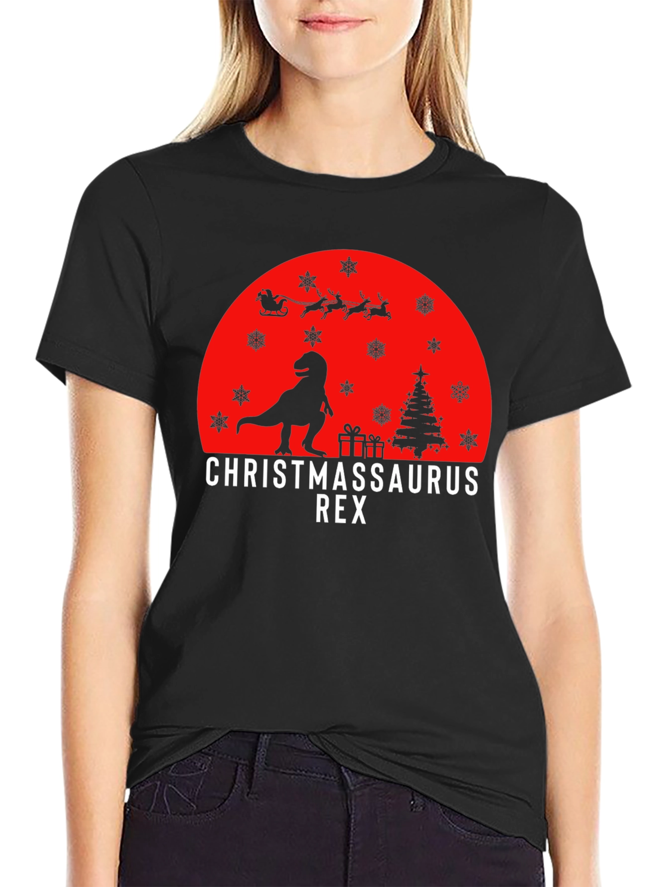 Christmassaurus Rex T-Shirt - Dinosaur Christmas Tee