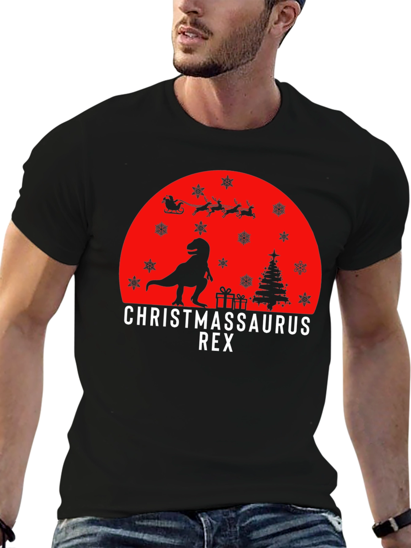 Christmassaurus Rex T-Shirt - Dinosaur Christmas Tee