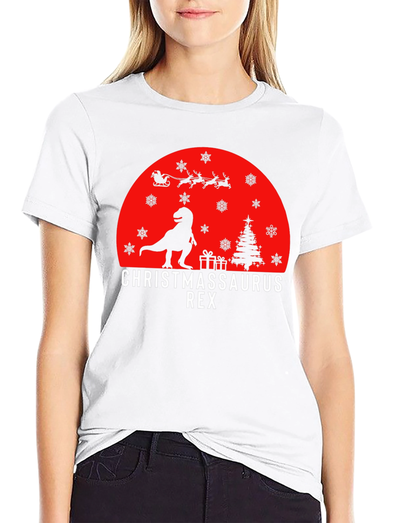 Christmassaurus Rex T-Shirt - Dinosaur Christmas Tee