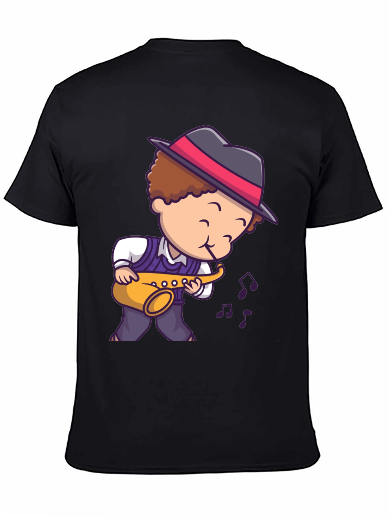 Cartoon Jazz Saxophone Player T-Shirt