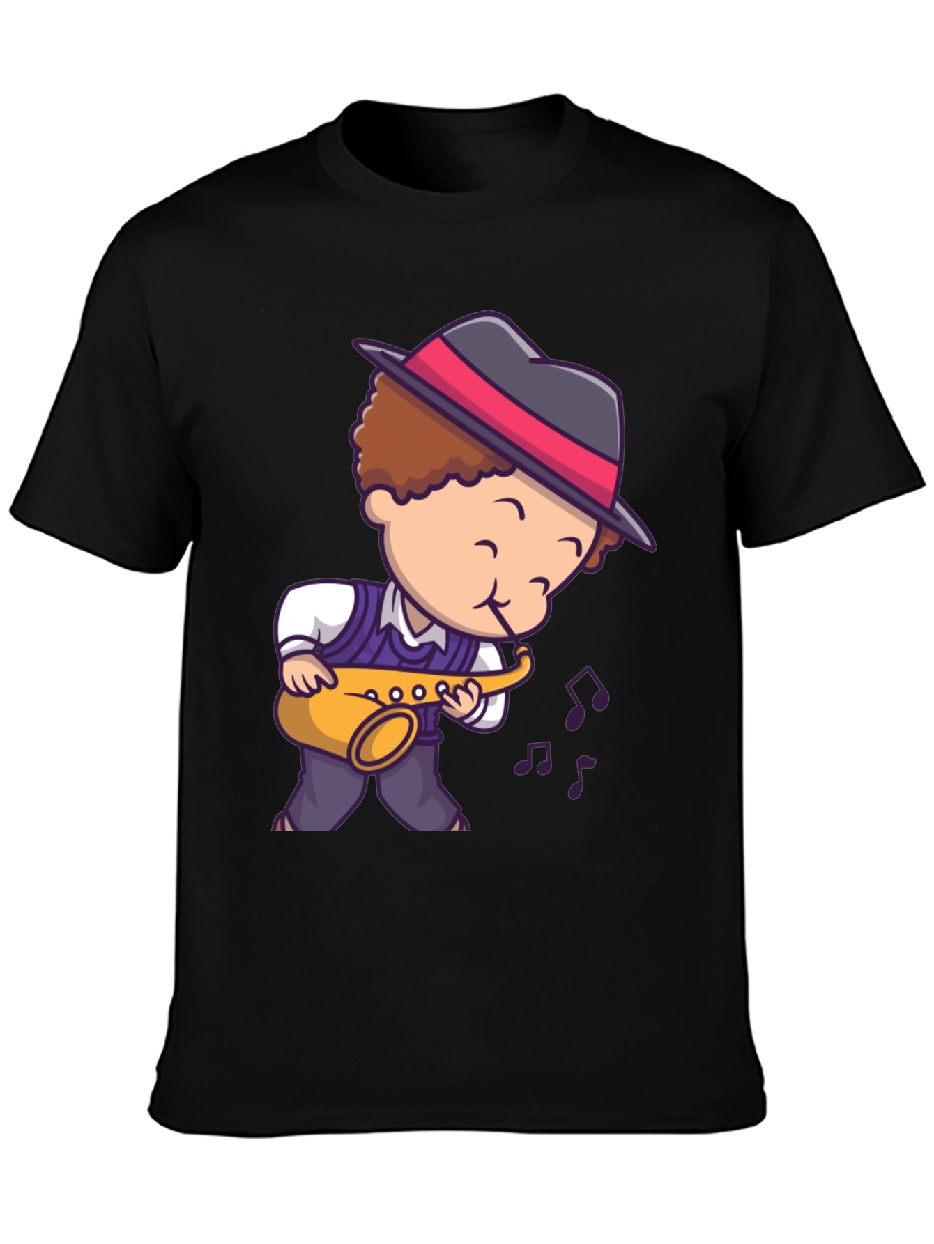 Cartoon Jazz Saxophone Player T-Shirt