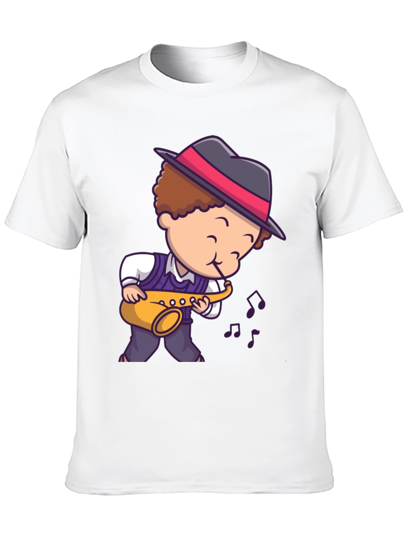 Cartoon Jazz Saxophone Player T-Shirt