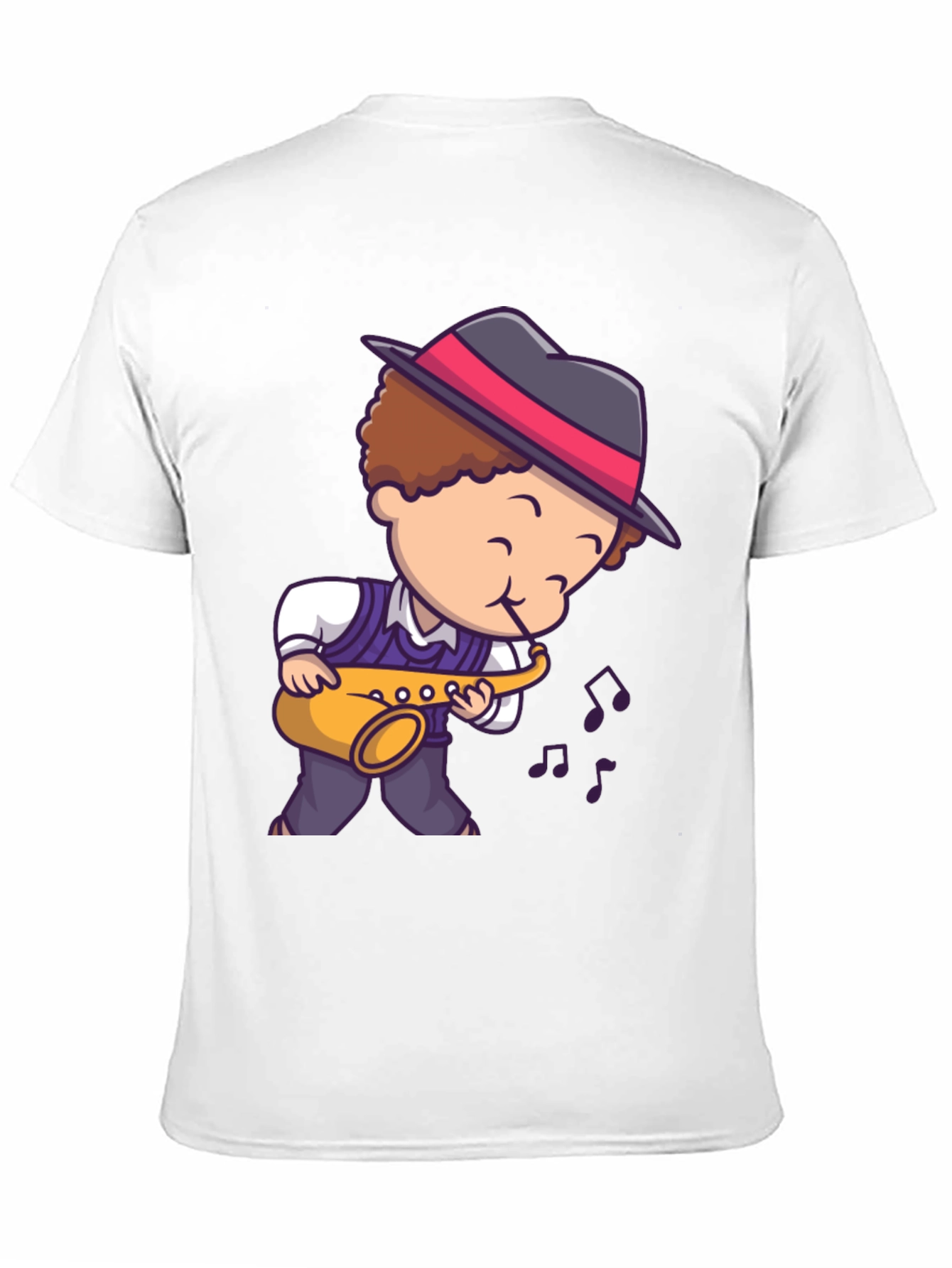 Cartoon Jazz Saxophone Player T-Shirt