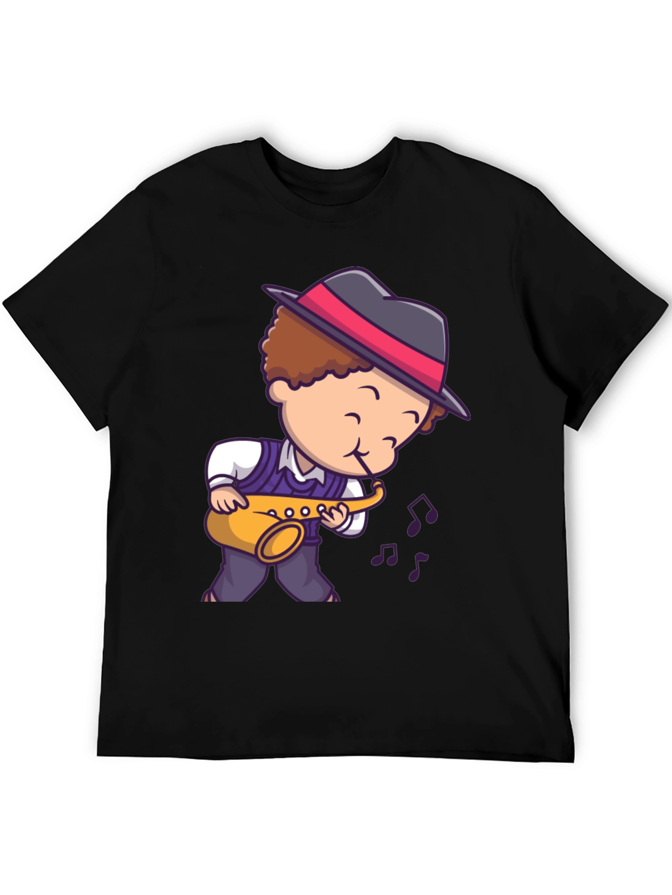 Cartoon Jazz Saxophone Player T-Shirt
