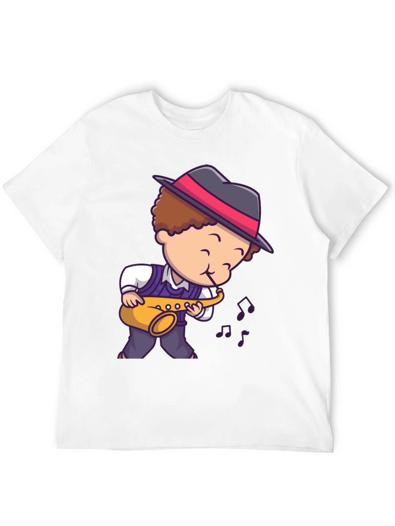 Cartoon Jazz Saxophone Player T-Shirt