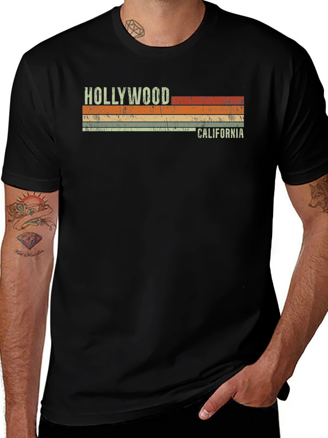 Retro Hollywood California Graphic Tee