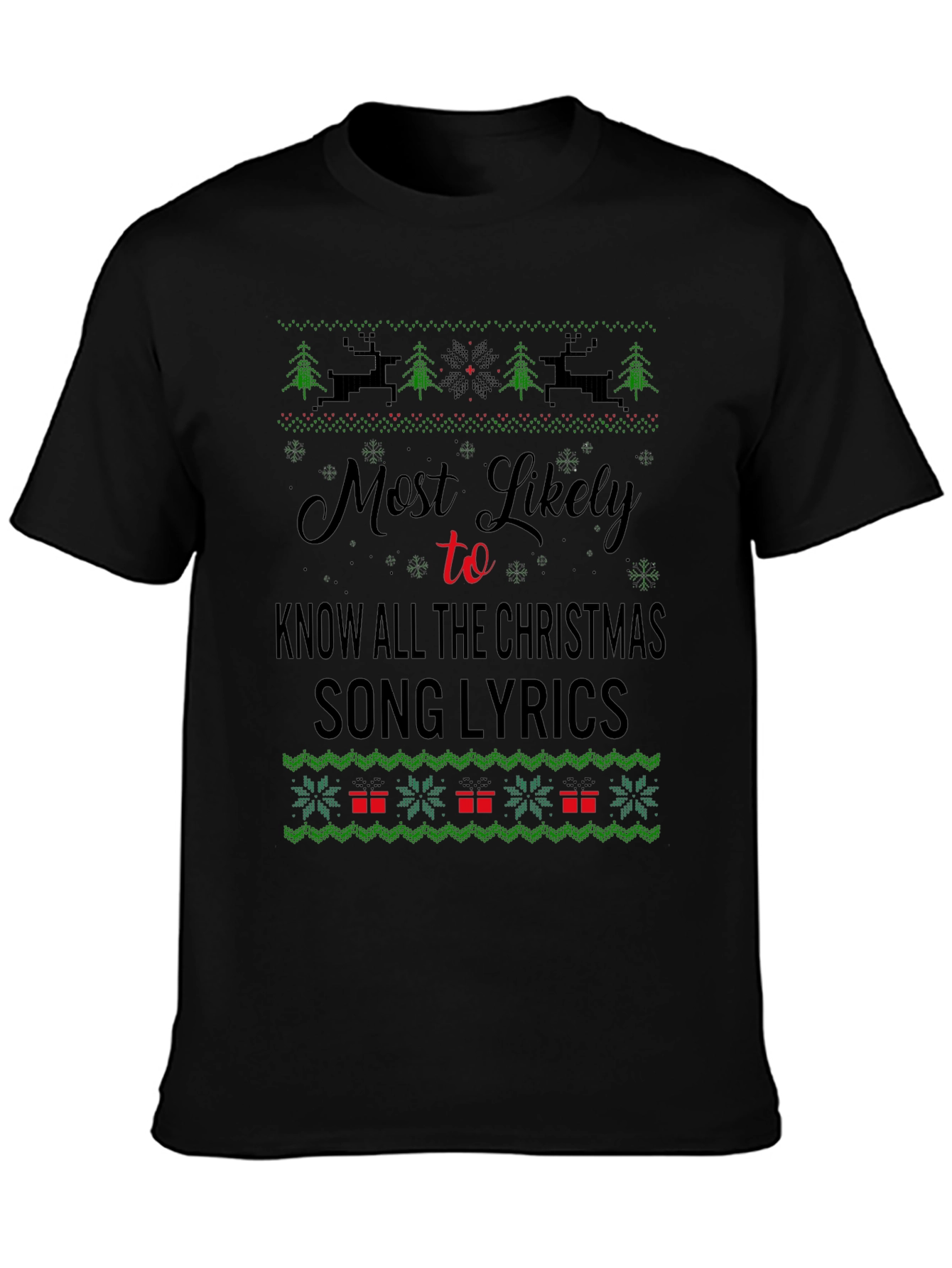 Christmas Song Lyrics T-Shirt