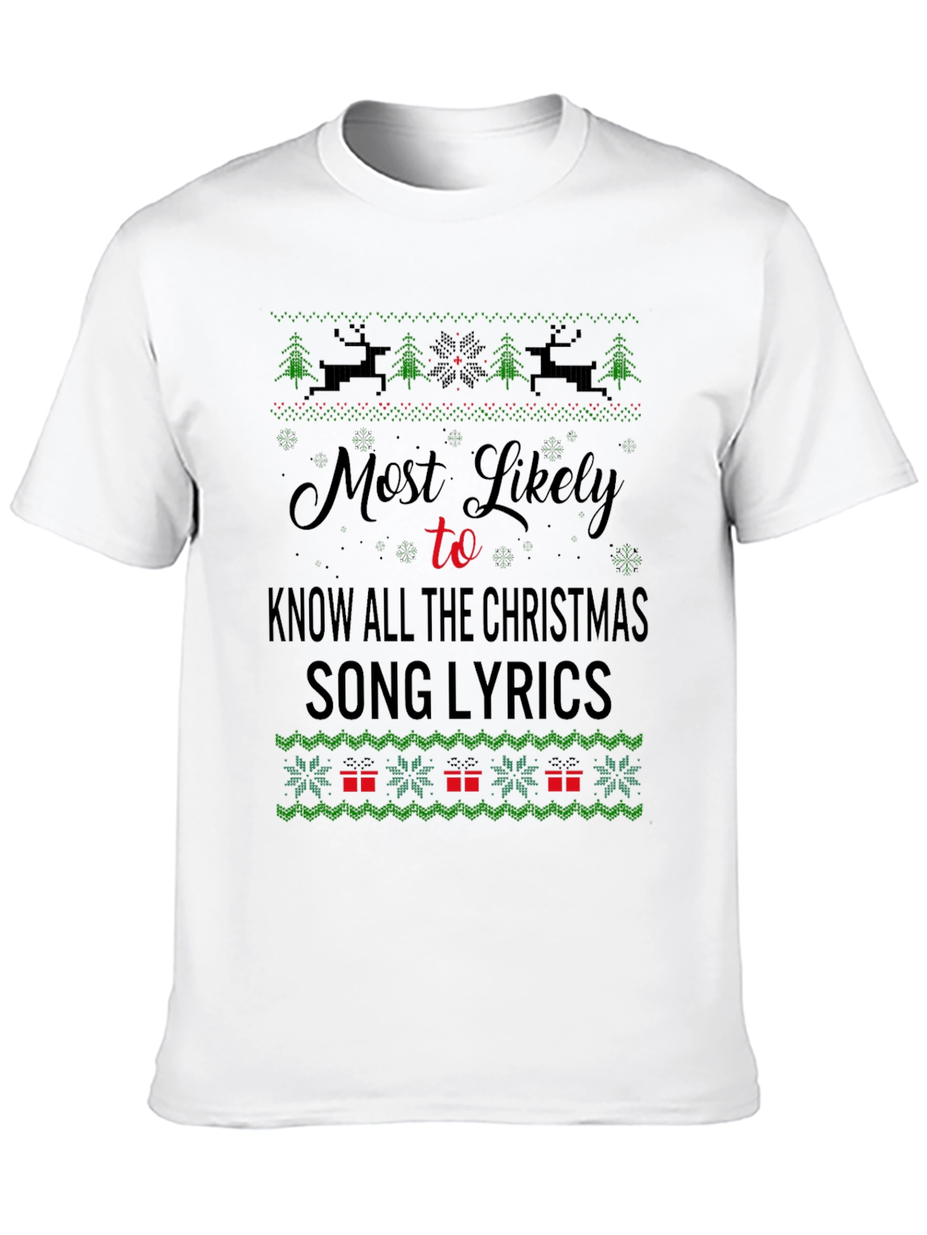 Christmas Song Lyrics T-Shirt