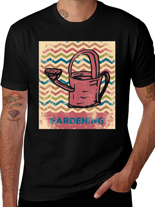 Gardening Watering Can Graphic Tee - Vintage Style