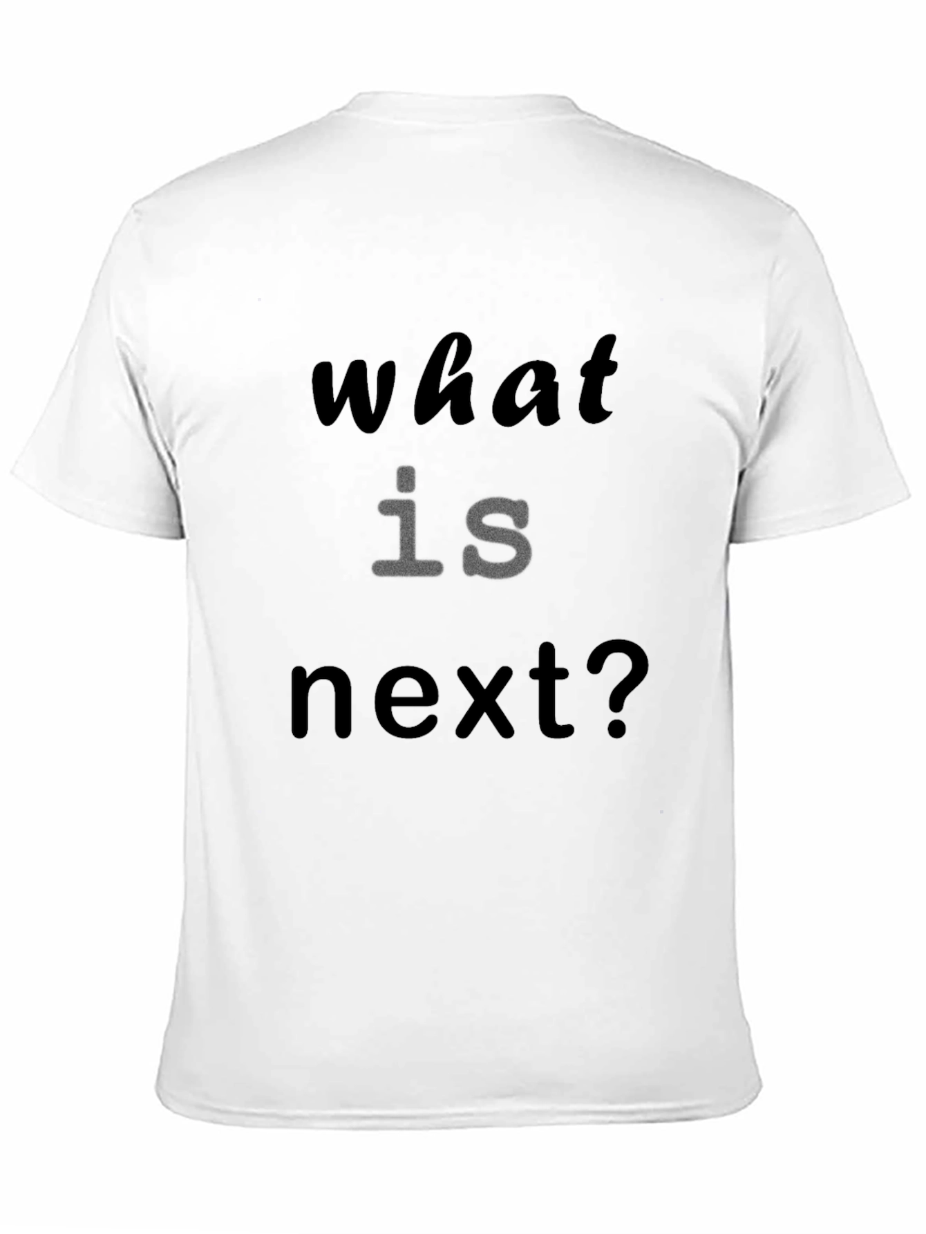 What Is Next? Black Graphic Tee