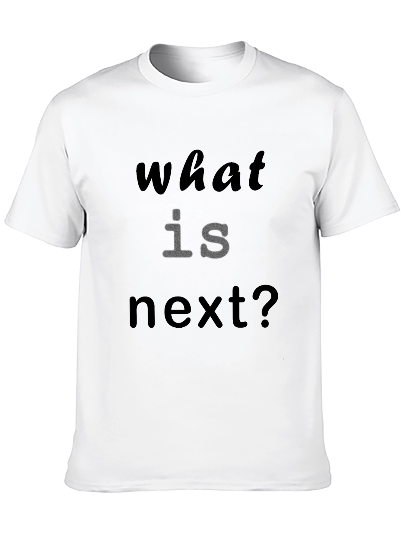 What Is Next? Black Graphic Tee