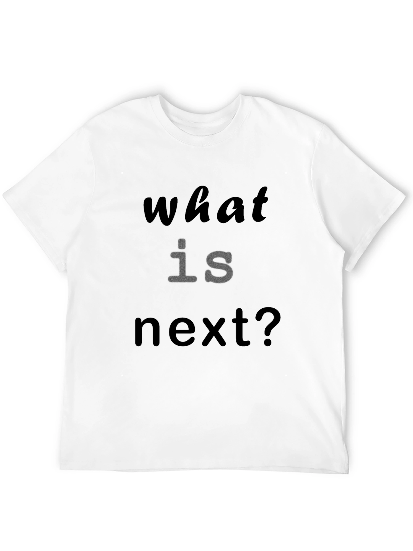 What Is Next? Black Graphic Tee